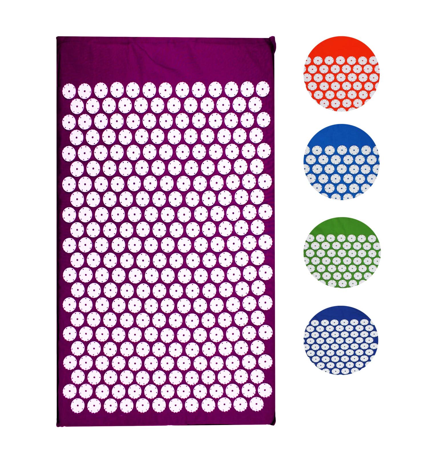 Acupressmate Massage Mat - 75x44 cm Acupuncture Nail Mat for Relaxation & Pain Relief | Purple - Buy Online on GoSupps.com