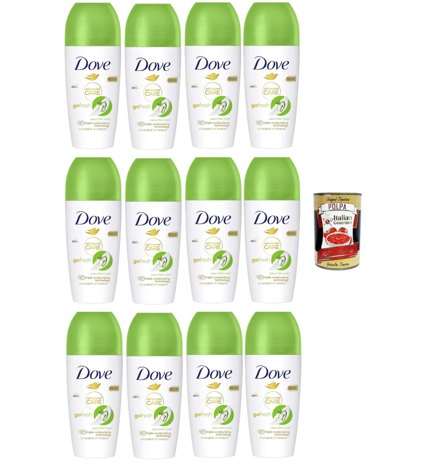  Italian Gourmet E.R. Dove Roll-On Advanced Care Anti-Deodorant Anti-Demineralizing Formula Sensitive Triple Action Moisturizing 48-Hour Protection 12 x 50ml + Italian Gourmet Polpa 400g - Buy Online on GoSupps.com