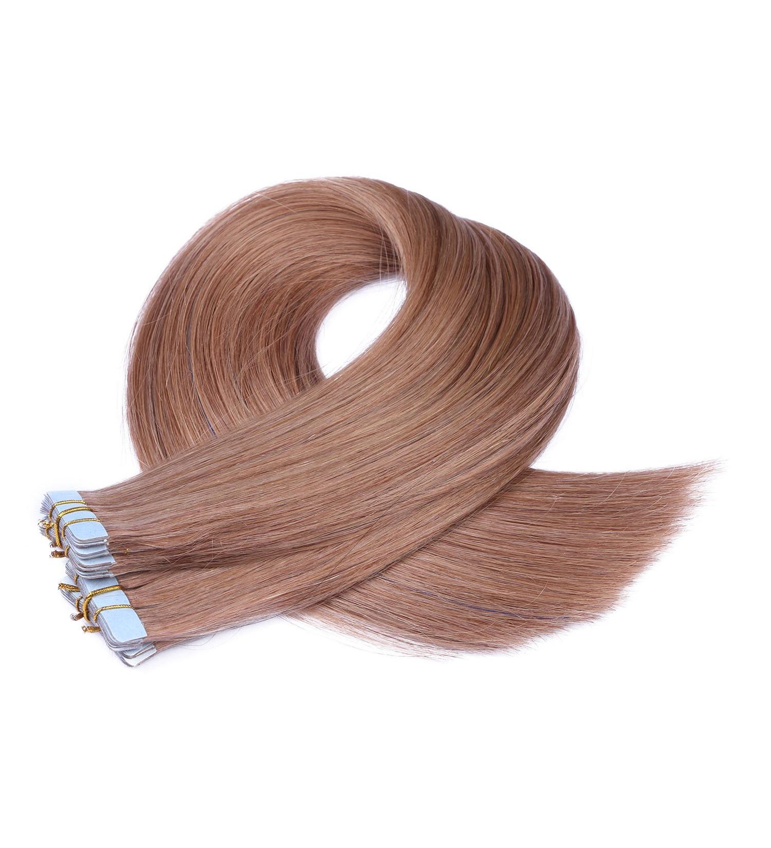 Buy Tape In Hair Extensions - #10 Light Brown 60cm 100% Remy Real Hair - 60 Tresses | Novon Hair - Buy Online on GoSupps.com