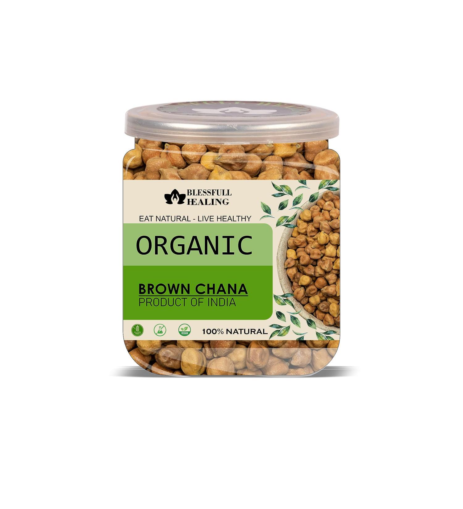 Blessfull Healing Organice Brown Chana 1 lb (453 Gram) - Buy Online on GoSupps.com