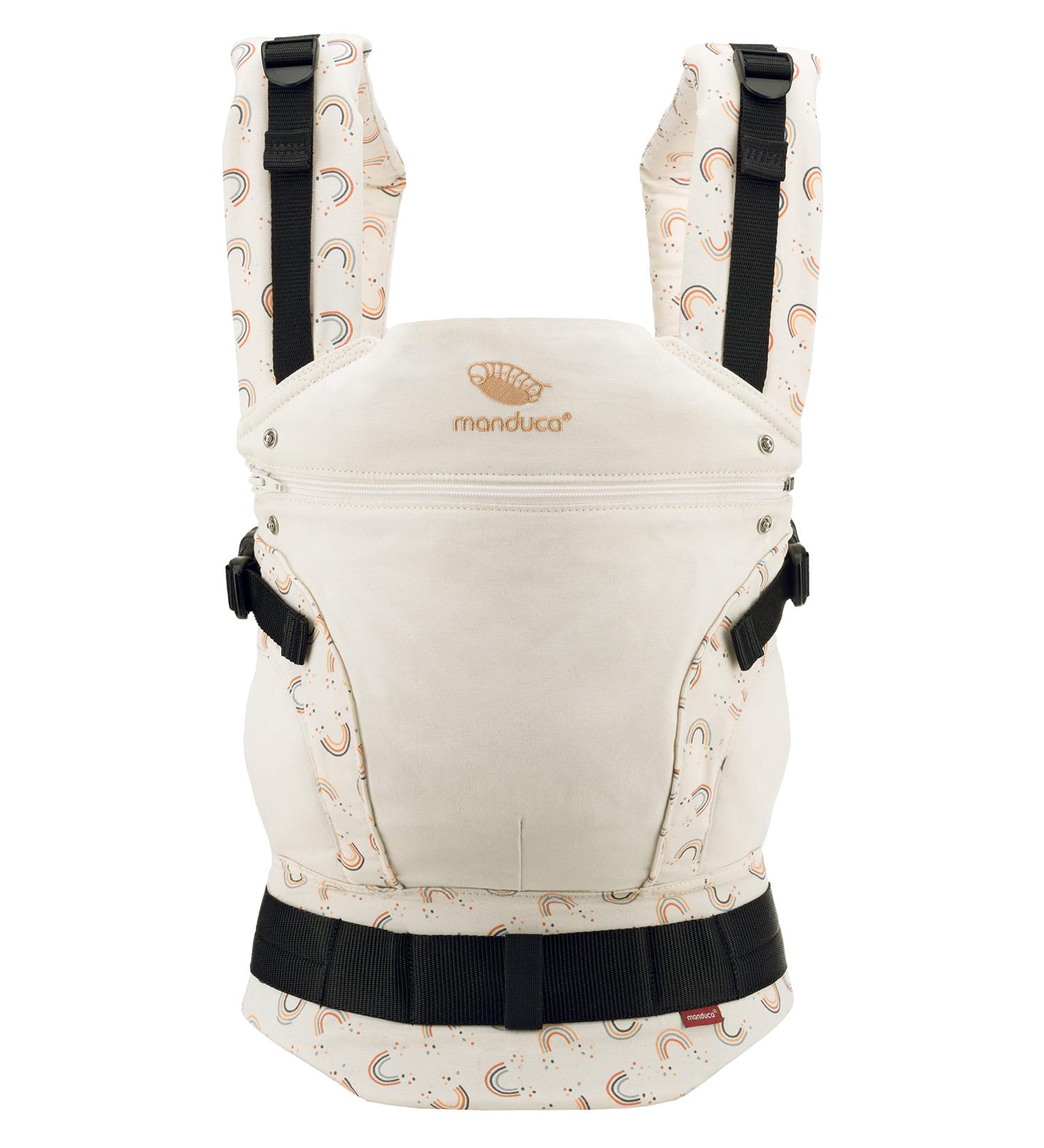 Manduca First Baby Carrier - Organic Cotton Ergonomic Carrier for Newborns (3.5kg) to Toddlers (20kg) | Rainbow Day - Buy Online on GoSupps.com