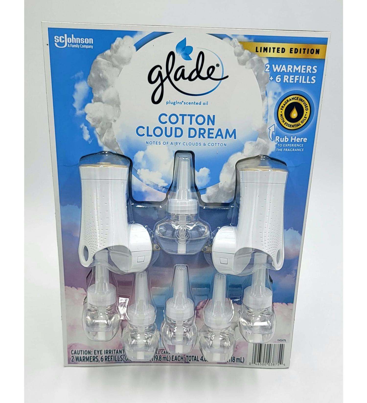 Glade PlugIns Scented Oil Set - 2 Warmers & 6 Cotton Cloud Dreams Refills | International Shipping Available - Buy Online on GoSupps.com