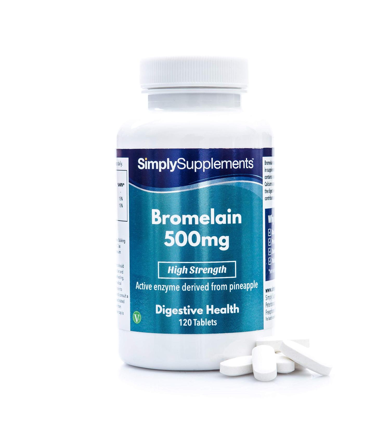 Bromelain 500mg | 120 Tablets | Vegan Friendly |SimplySupplements - Buy Online on GoSupps.com