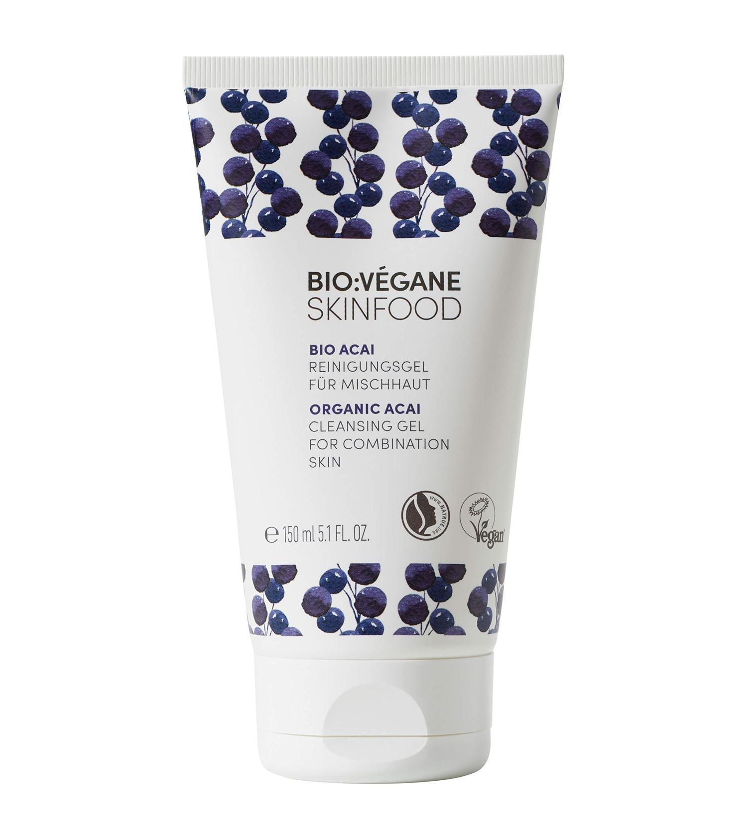 BIO:VEGANE SKINFOOD Organic Acai Cleansing Gel - Best Cleanser for Combination Skin - 5.1 fl oz (150 ml) - Vegan & Natural - Buy Online on GoSupps.com