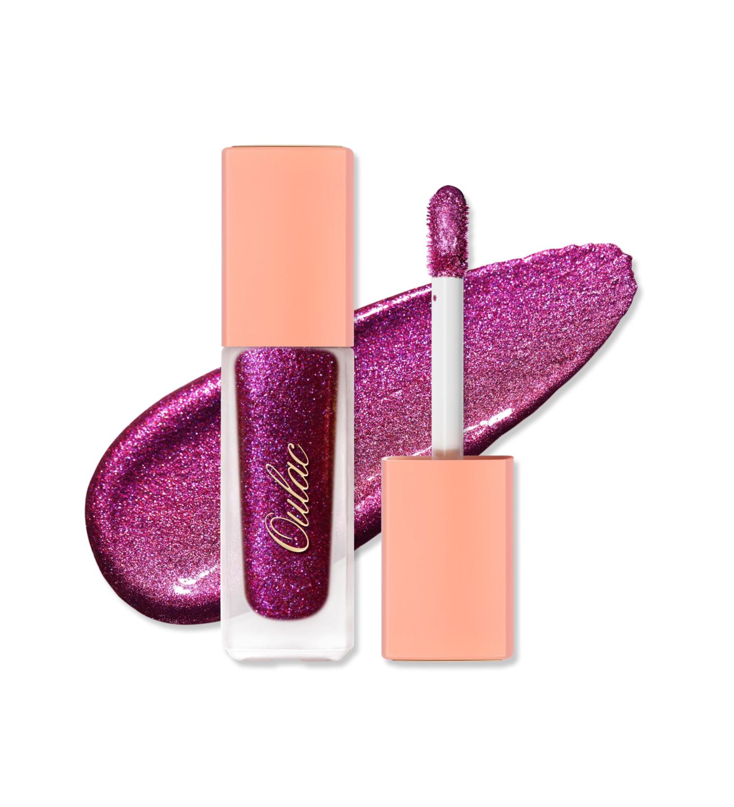Oulac Glitter Eyeshadow Liquid - Purple Metallic Eyelid Shadow | Vegan & Cruelty-Free | Smooth Shimmer Finish 5.4g - Chaotic Love - Buy Online on GoSupps.com