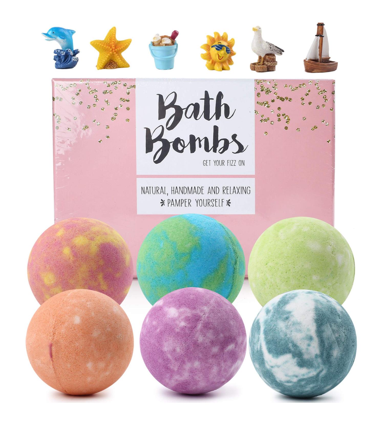 LotFancy 6 Pack Bath Bombs for Kids with Toys - Organic Bubble Bath Fizzies with Natural Oils - Fun Surprise Inside - Great for Boys and Girls - Kid Birthday Gifts - Buy Online on GoSupps.com