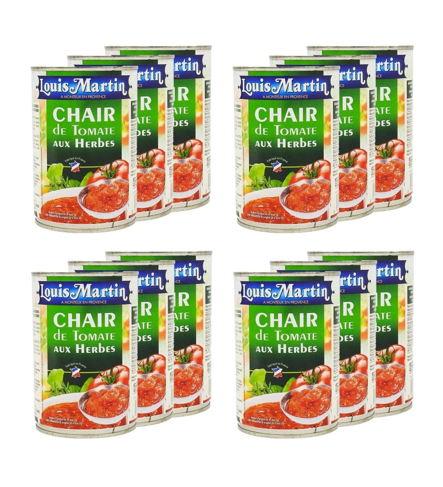 Louis Martin Lot of 12x Tomato Pulp with Herbs de Provence - Louis Martin - 400g box