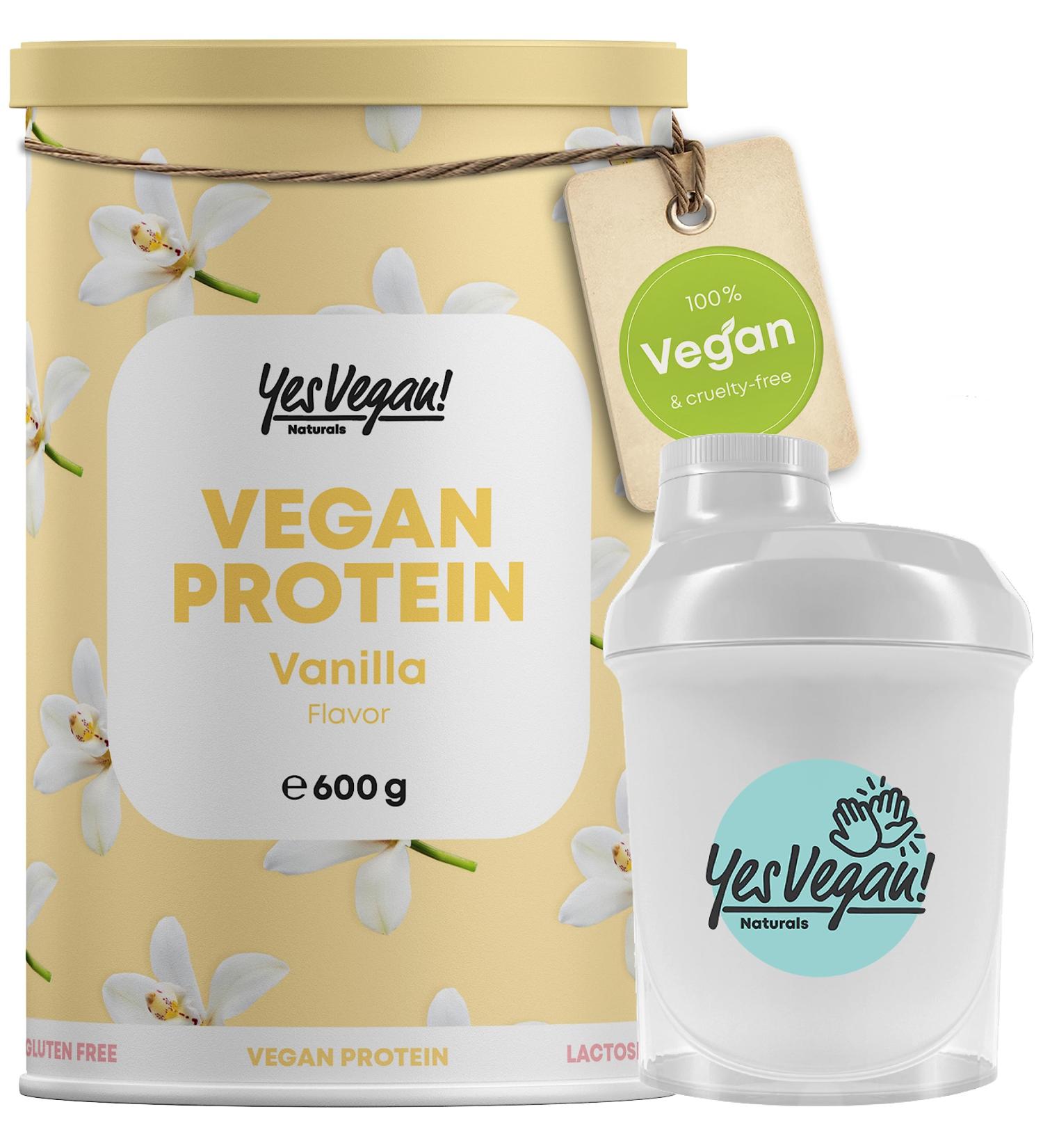 Vegan Protein Powder with Free Shaker - Vanilla Flavor | B2 & Zinc | Plant-Based Alternative to Whey Protein - Buy Online on GoSupps.com