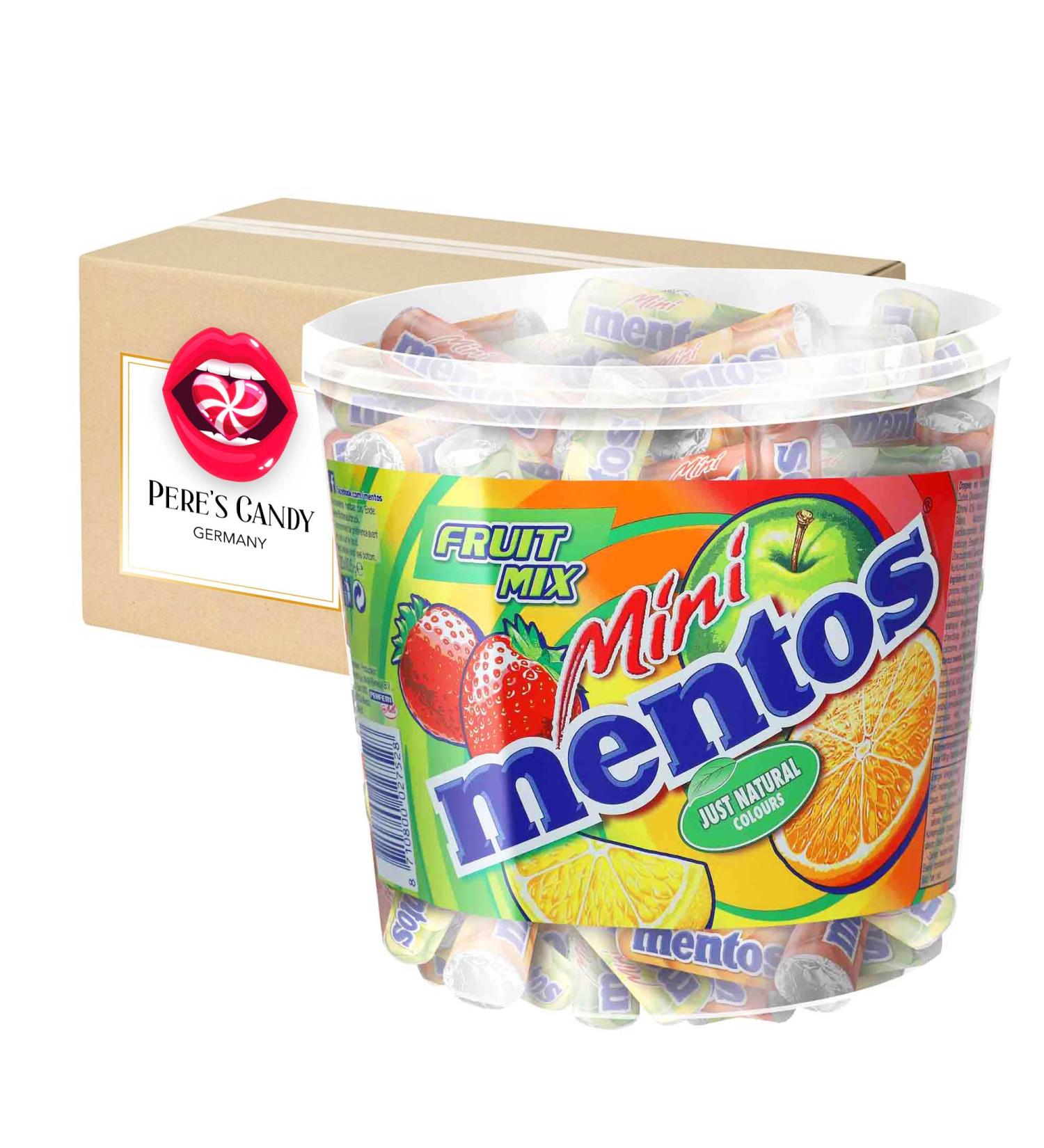 Buy Mentos Mini Fruit Mix Bucket - 120 Mini Rolls & Gift | Pere's Candy International Shipping - Buy Online on GoSupps.com