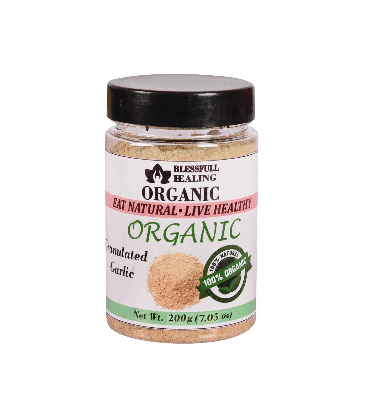 Blessfull Healing Organic Granulated Garlic 200 Gram Airtight Container (Packing May Vary) 200 Gram 7.05 oz - Buy Online on GoSupps.com
