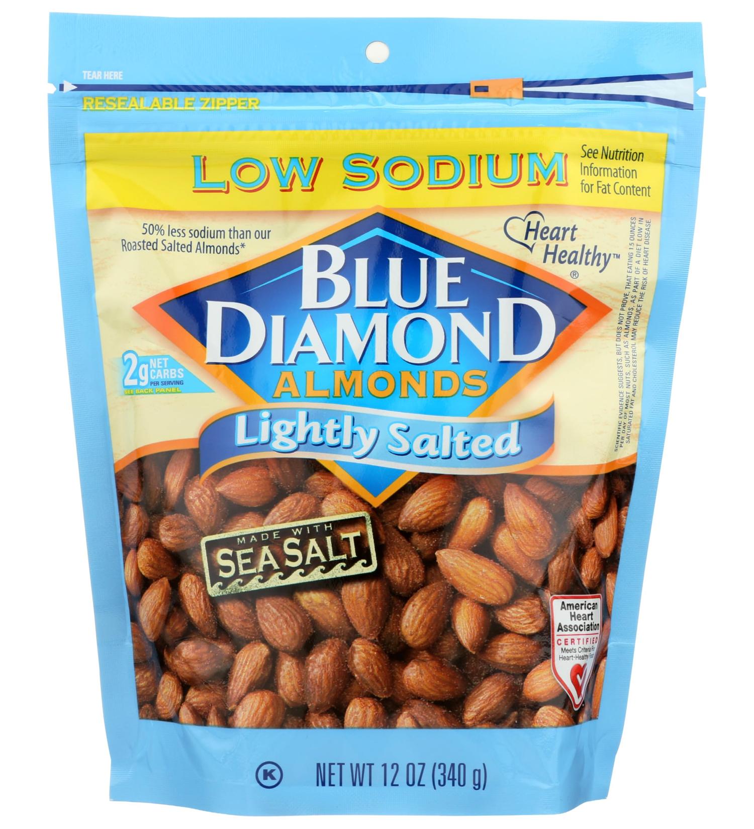 Blue Diamond Almonds Lightly Salted Heart Healthy 12 Ounces by Blue Diamond Almonds - Buy Online on GoSupps.com