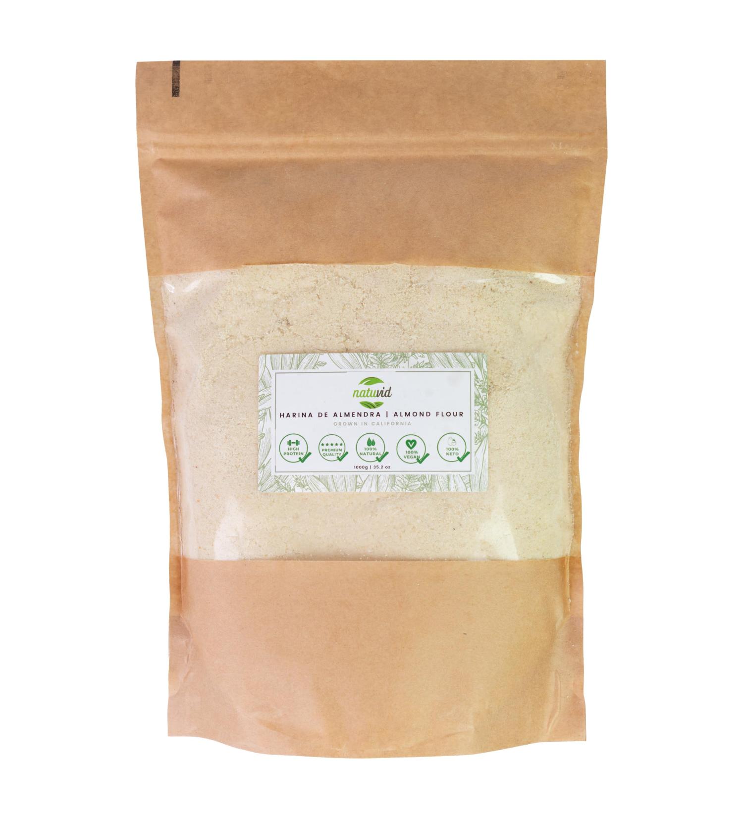 Natuvid Almond Flour - 100% Natural Gourmet | Keto & Vegan Friendly | 1kg | Spanish Production - Buy Online on GoSupps.com