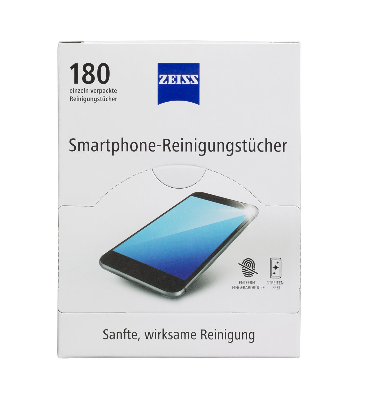 Zeiss Alcohol-Free Smartphone Cleaning Towels - 180 Individually Packed Cloths for Safe Optical Surface Care | Ideal for Travel & On-the-Go Cleaning - Buy Online on GoSupps.com