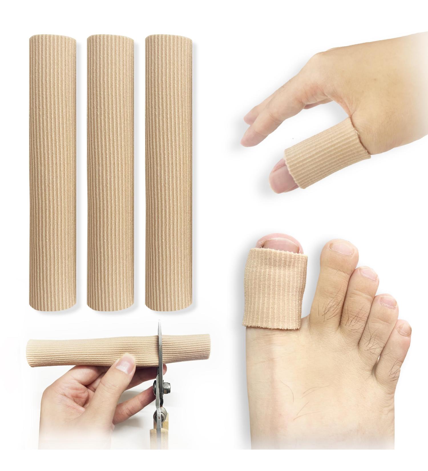 3-Piece Cutable Silicone Toe Protection & Cushion Tube Bandage Gel for Corns Blisters & Calluses - Unisex - Buy Online on GoSupps.com