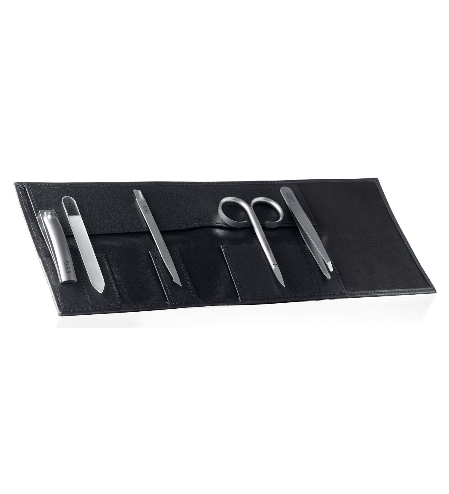 Rubis Travel Manicure Set - Travel Set Deluxe - Nail Scissors Classic Nail Clippers Cuticle Pusher Nail File Glass and Eyebrow Tweezers Classic - Buy Online on GoSupps.com