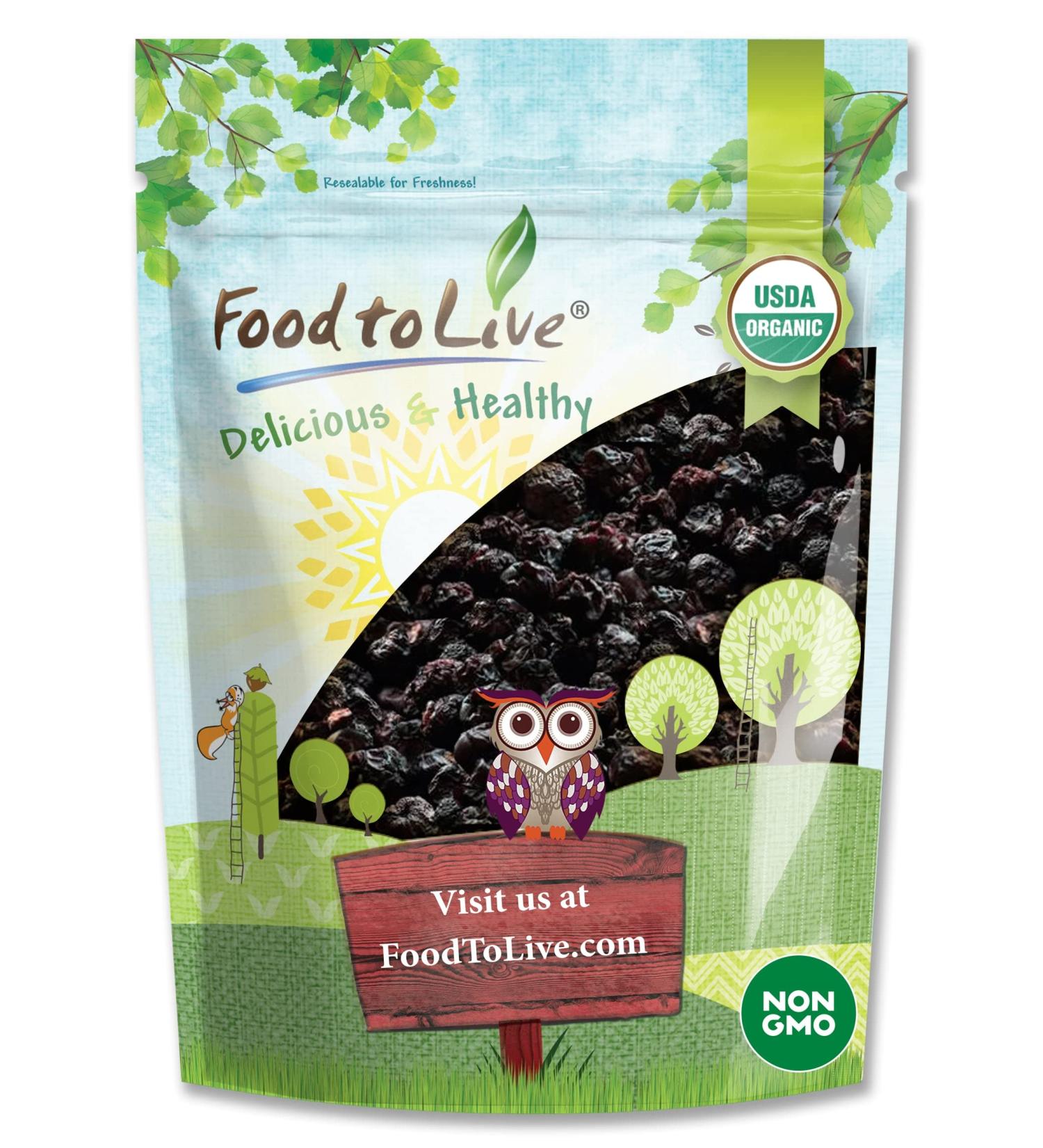 Organic California Sun-Dried Bing Cherries 1lb - Non-GMO, Kosher, Pitted, Tart & Unsweetened | Raw, Vegan, Unsulfured Bulk Cherries - Buy Online on GoSupps.com