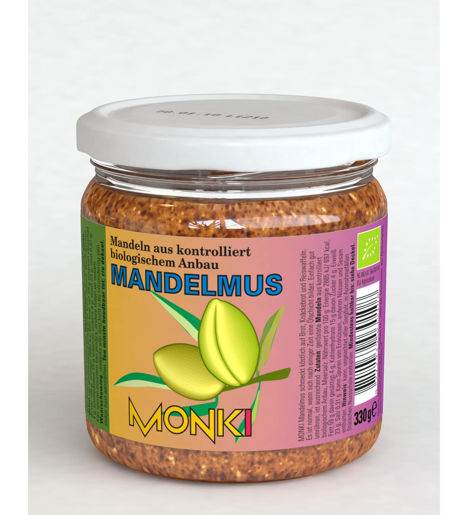 Monki organic almondmus (6 x 330 gr)