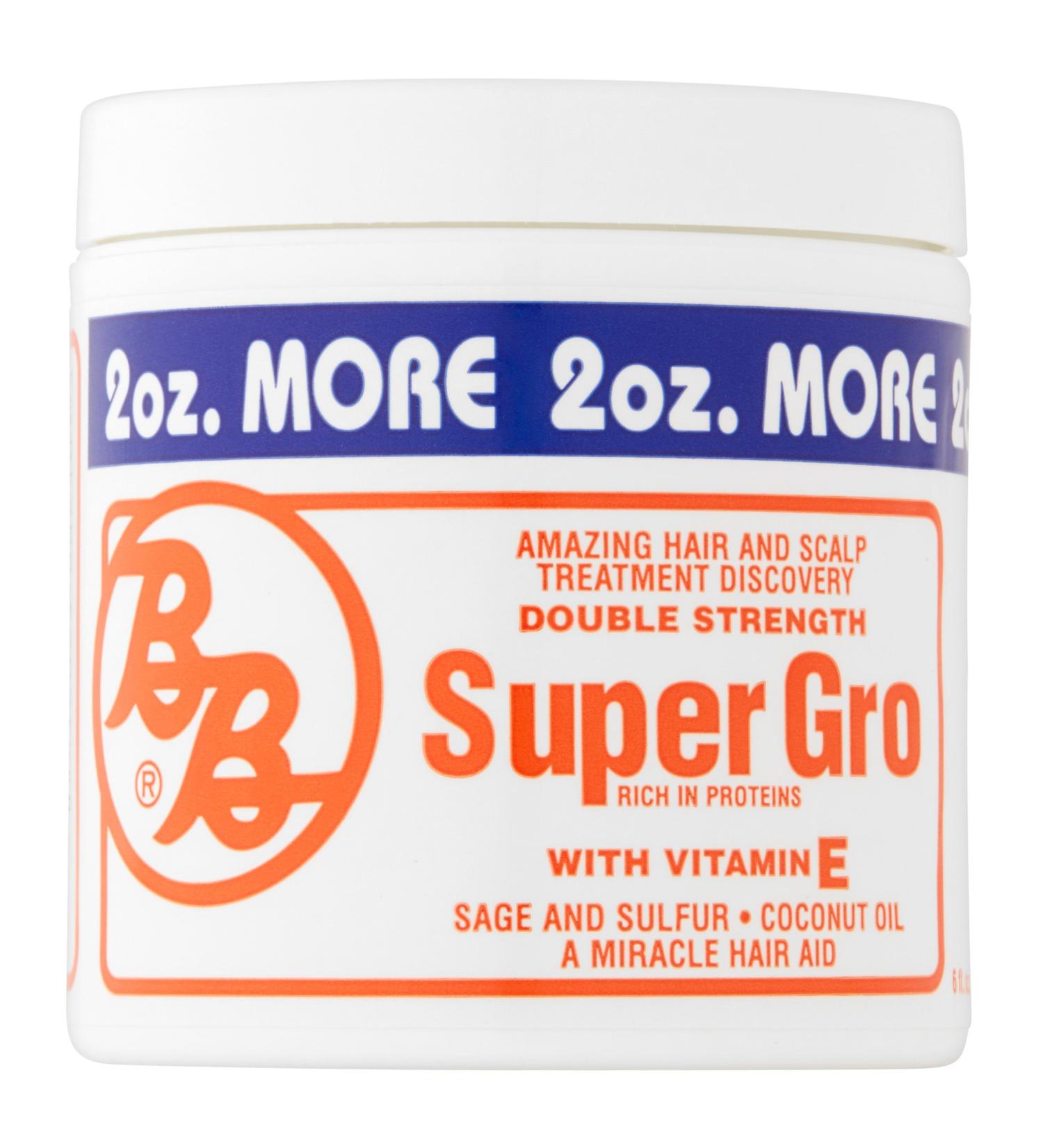 Bronner Brothers Double Strength Super Gro Treatment with Vitamin E 6 oz (Pack of 4)