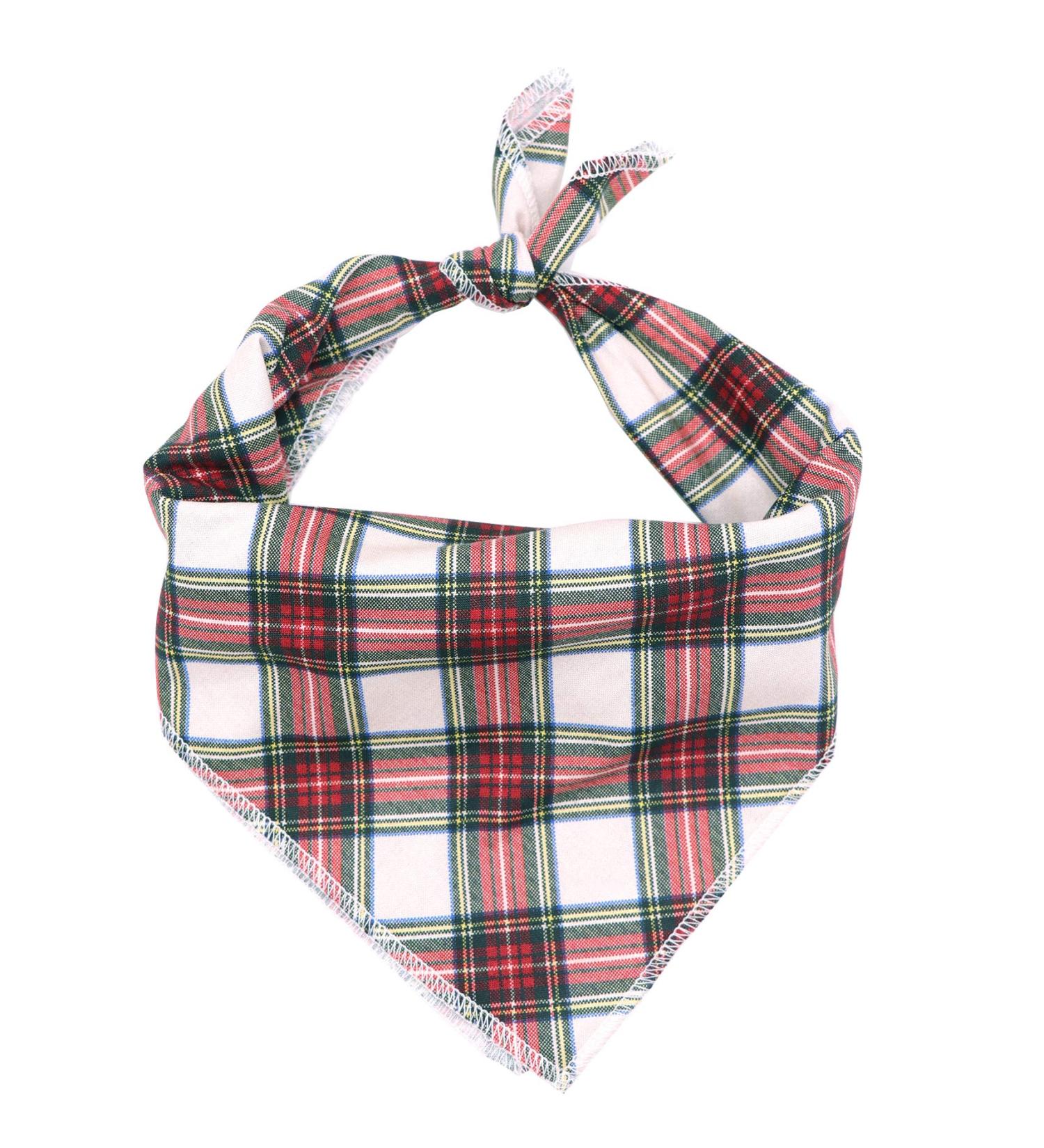 Buy Aring Pet Dog Bandana - Soft Cotton Triangular Bib-Scarf for All Dogs & Cats | Red Green Checkered Design - Buy Online on GoSupps.com