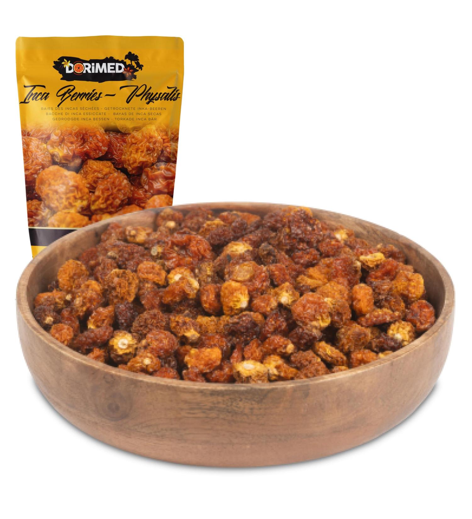 Dried Physalis 1 Kg | Raw Inca Berries | 100% Natural Dried Fruits | Whole and Dehydrated | Salt Free | Sugar Free | Sweet and Sour Texture | GMO Free | Vegan and Vegetarian | Dorimed - Buy Online on GoSupps.com