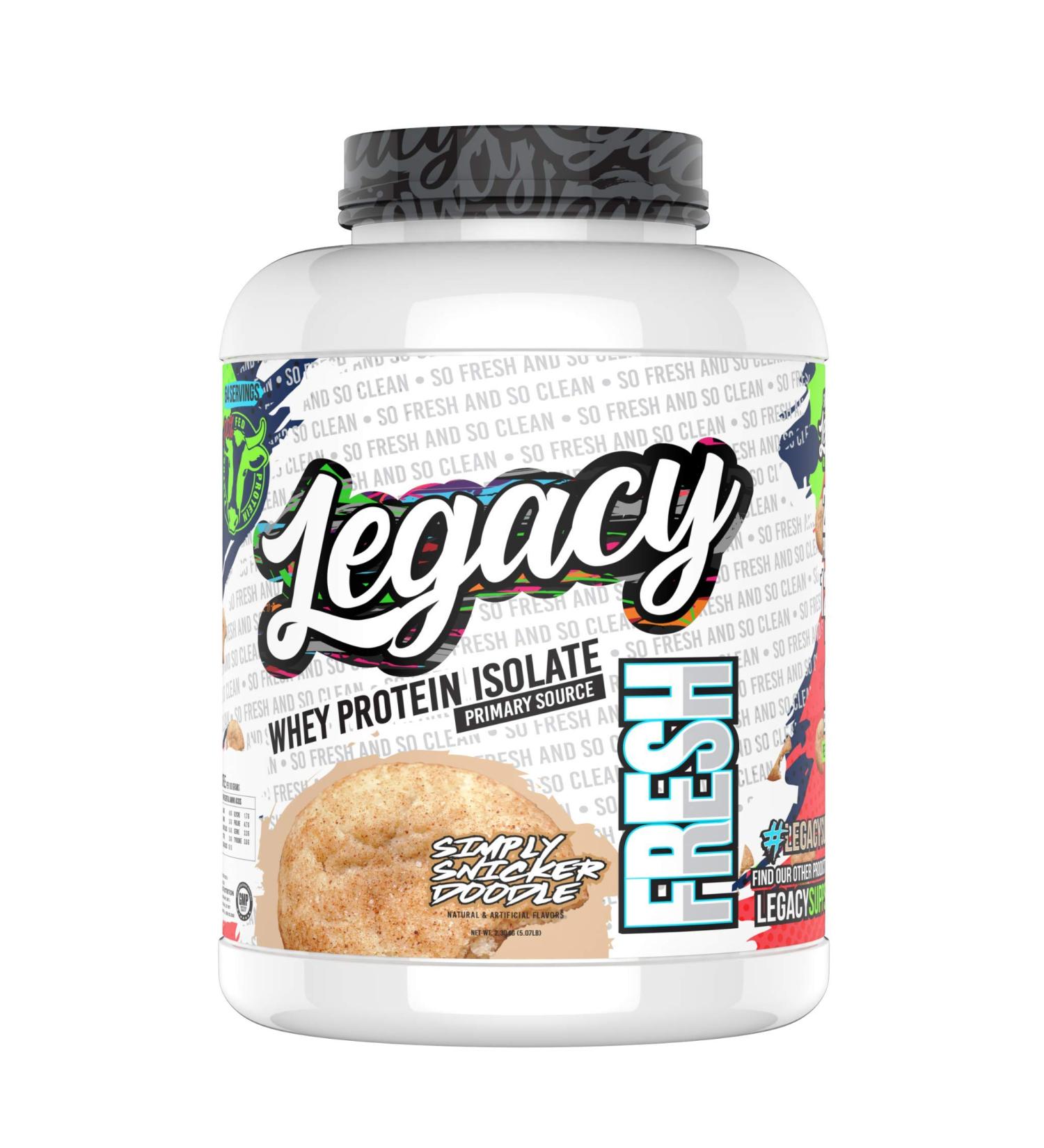 Legacy Supplements Fresh Simply Snickerdoodle 5lb | 26g Pasture Fed Premium Whey Protein | High Protein + Amino Acids | Muscle Building