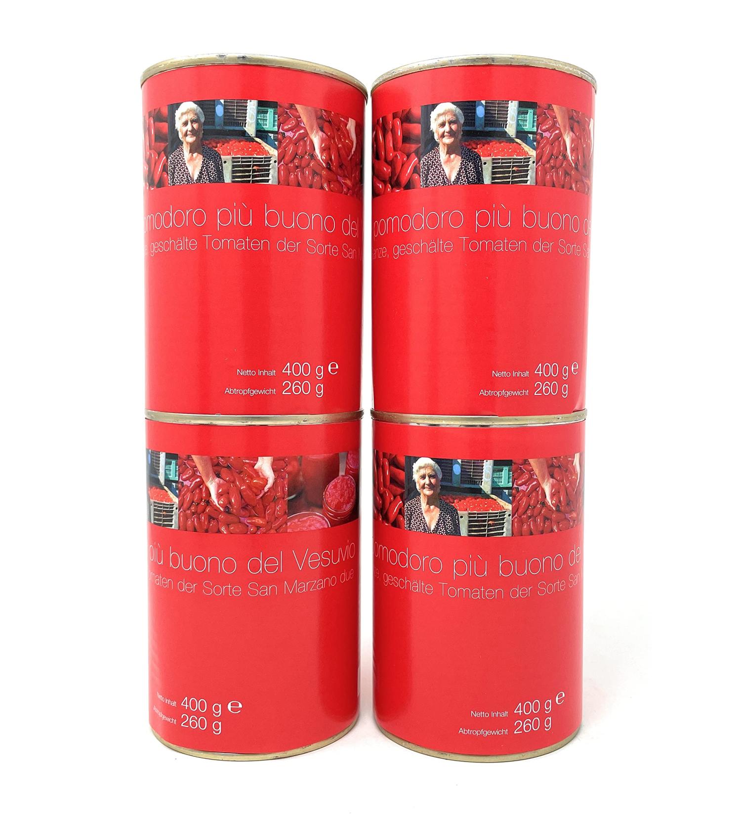 Il pomodoro pi buono San Marzano tomatoes whole & peeled 4x400 g can 400 g (pack of 4)