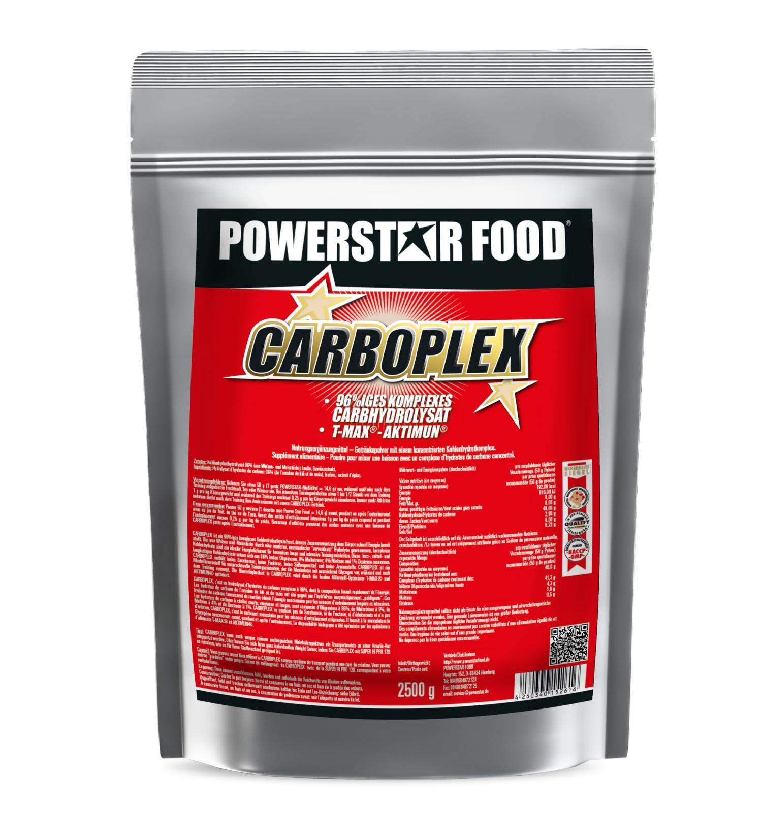 Powerstar Carboplex 2500G | German-Made Carbohydrate Complex | Alternative to Cluster Dextrin | Ideal Weight Gainer Powder - Buy Online on GoSupps.com
