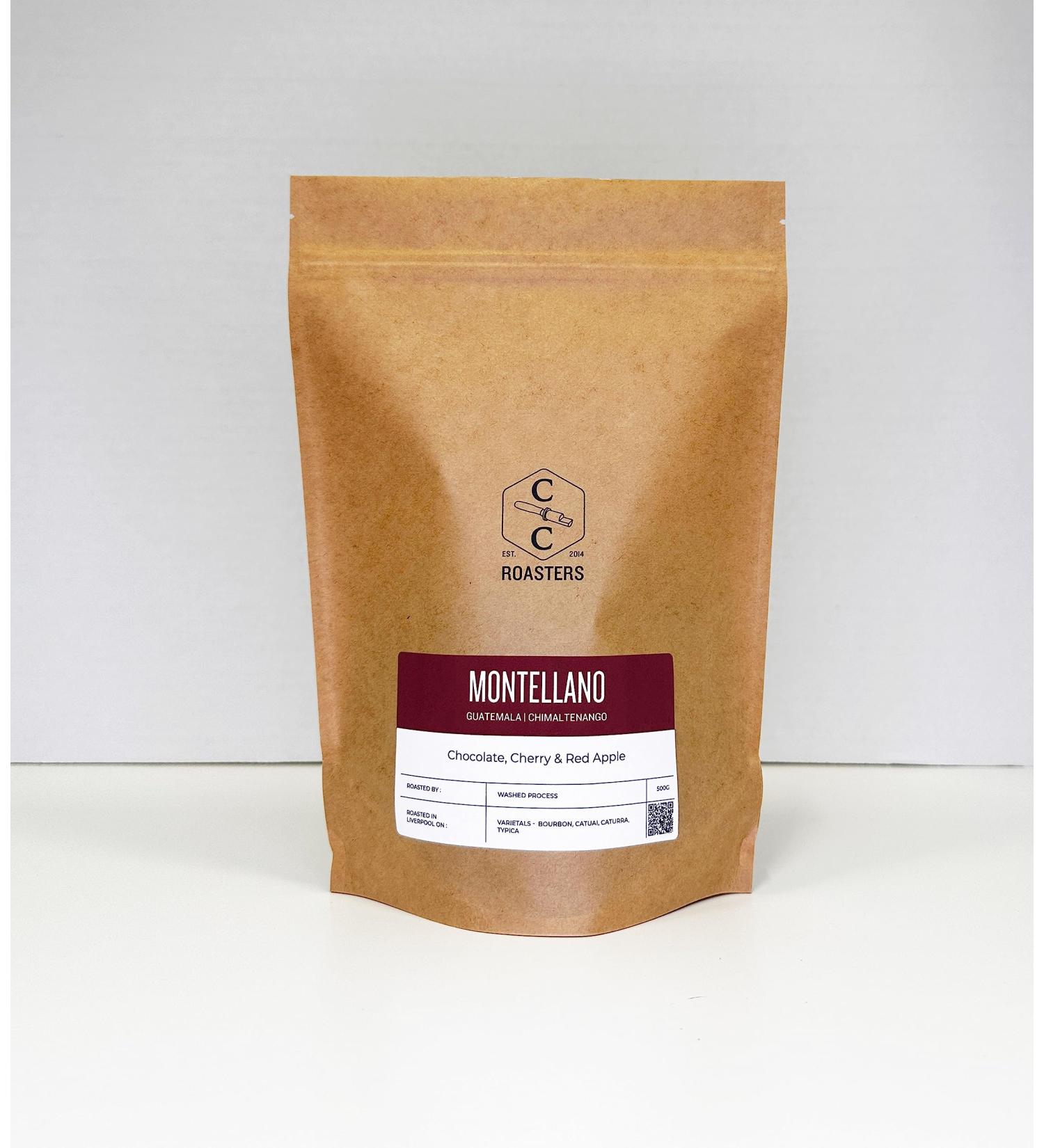 Crosby Coffee Roasters Guatemala Montellano Single Origin 100% Arabica Speciality Coffee - Medium Roast Whole Bean 500g