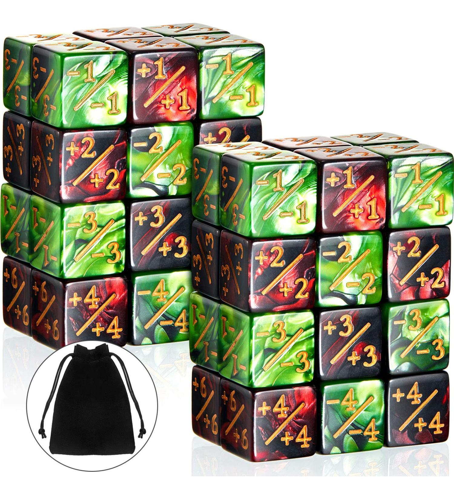 48pcs Dice Counters Token for MTG CCG Card Gaming - D6 Cube Loyalty Counter Dice - 2 Styles - Buy Online on GoSupps.com