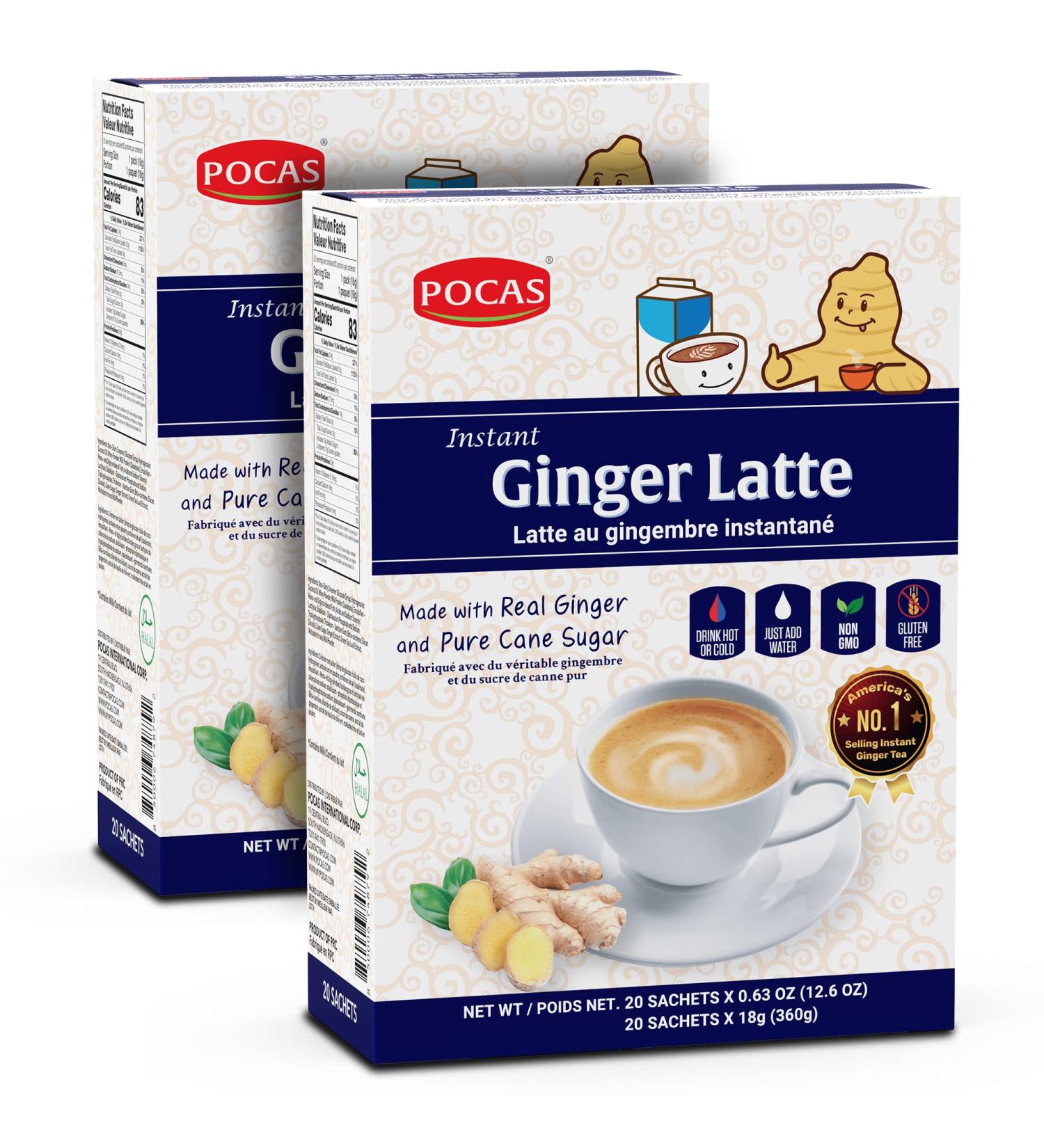 POCAS Ginger LATTE 20 Pack