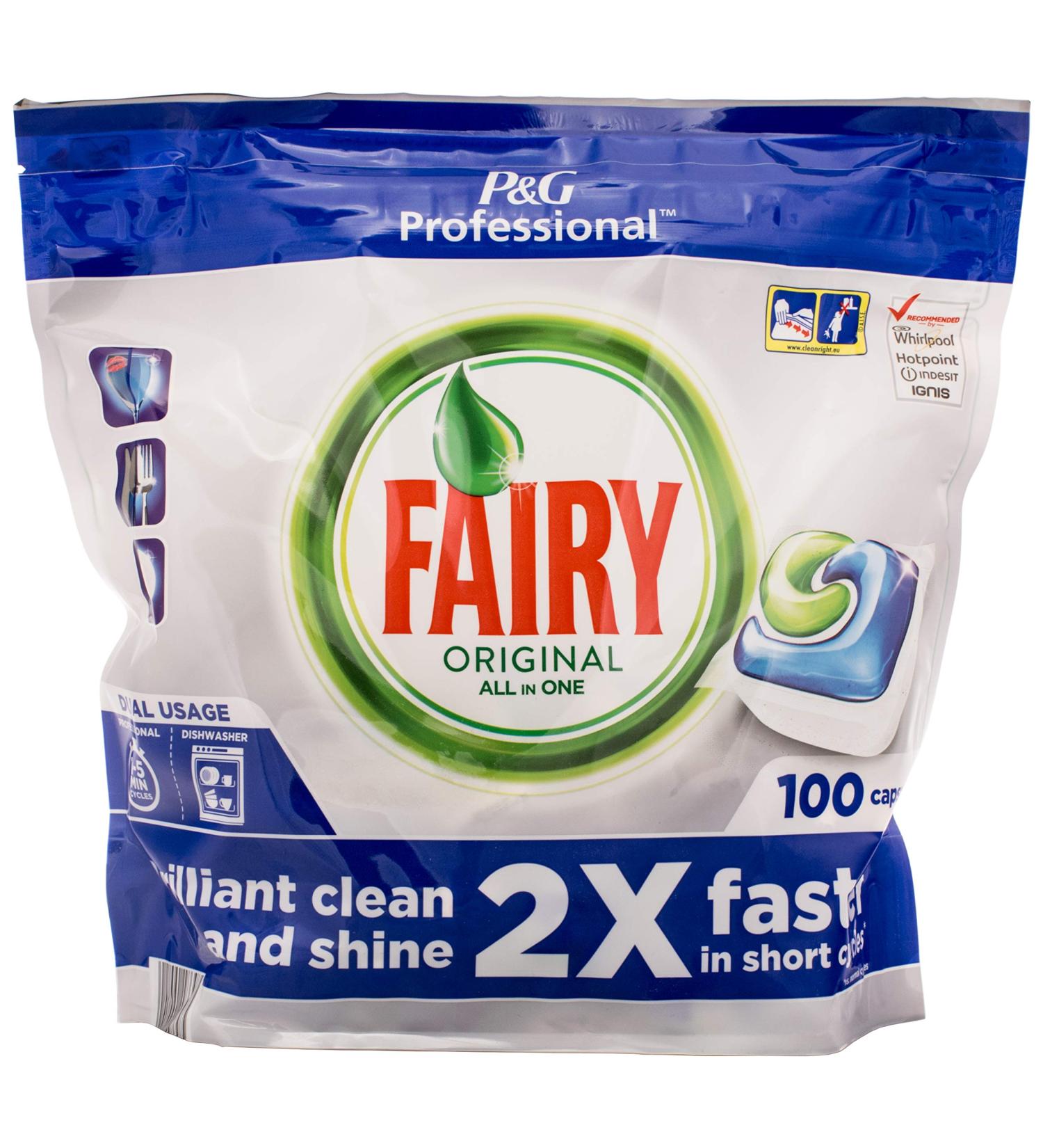 Fairy Original All-in-One Professional Dishwasher Capsules - 100 Capsules