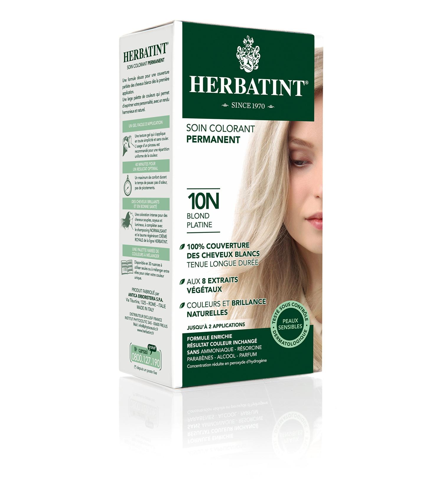 Herbatint Permanent Color Care 150ml - 10N Platinum Blonde - Buy Online on GoSupps.com
