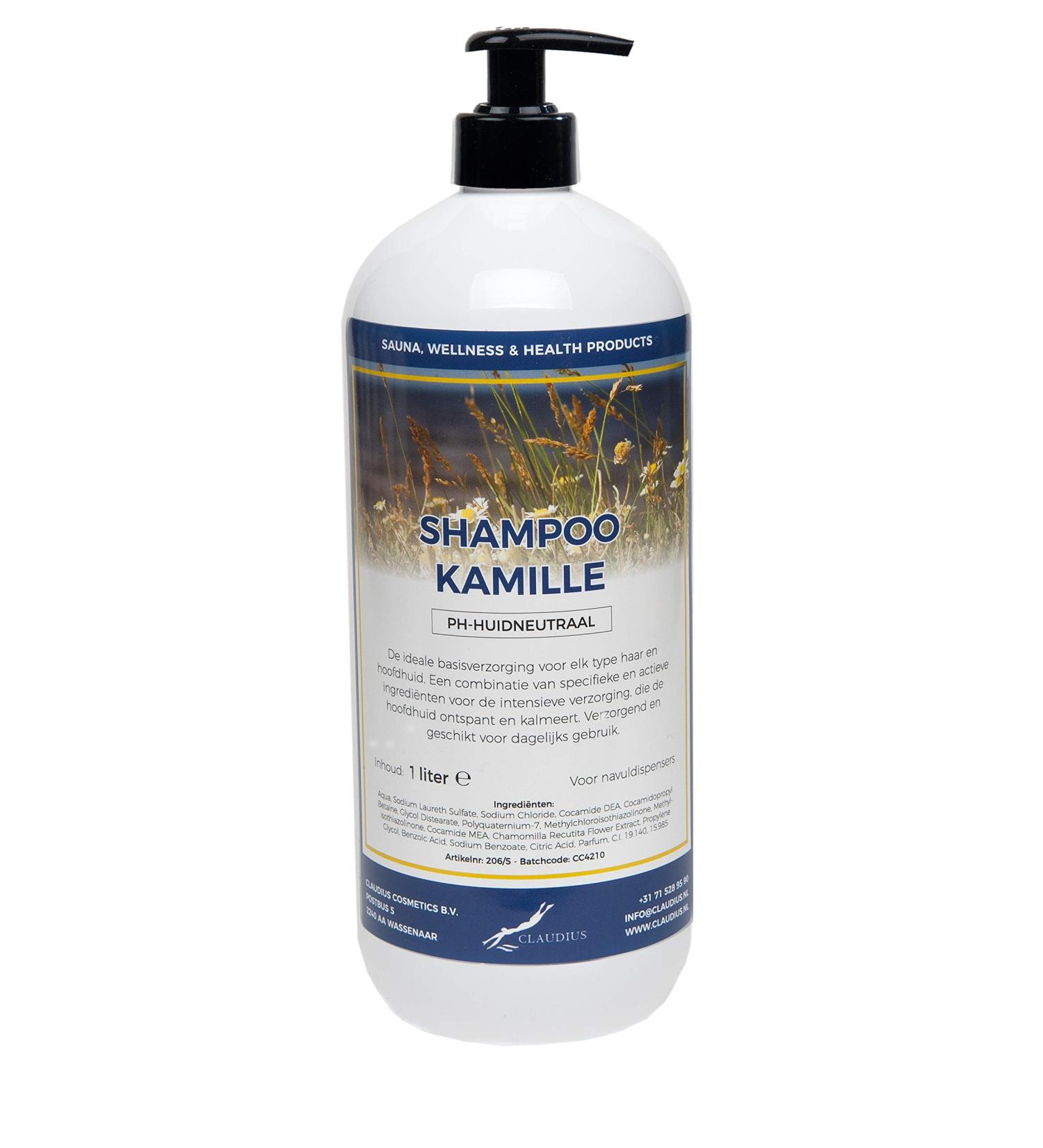 Claudius Shampoo Chamomile 1 Liter with free pomp