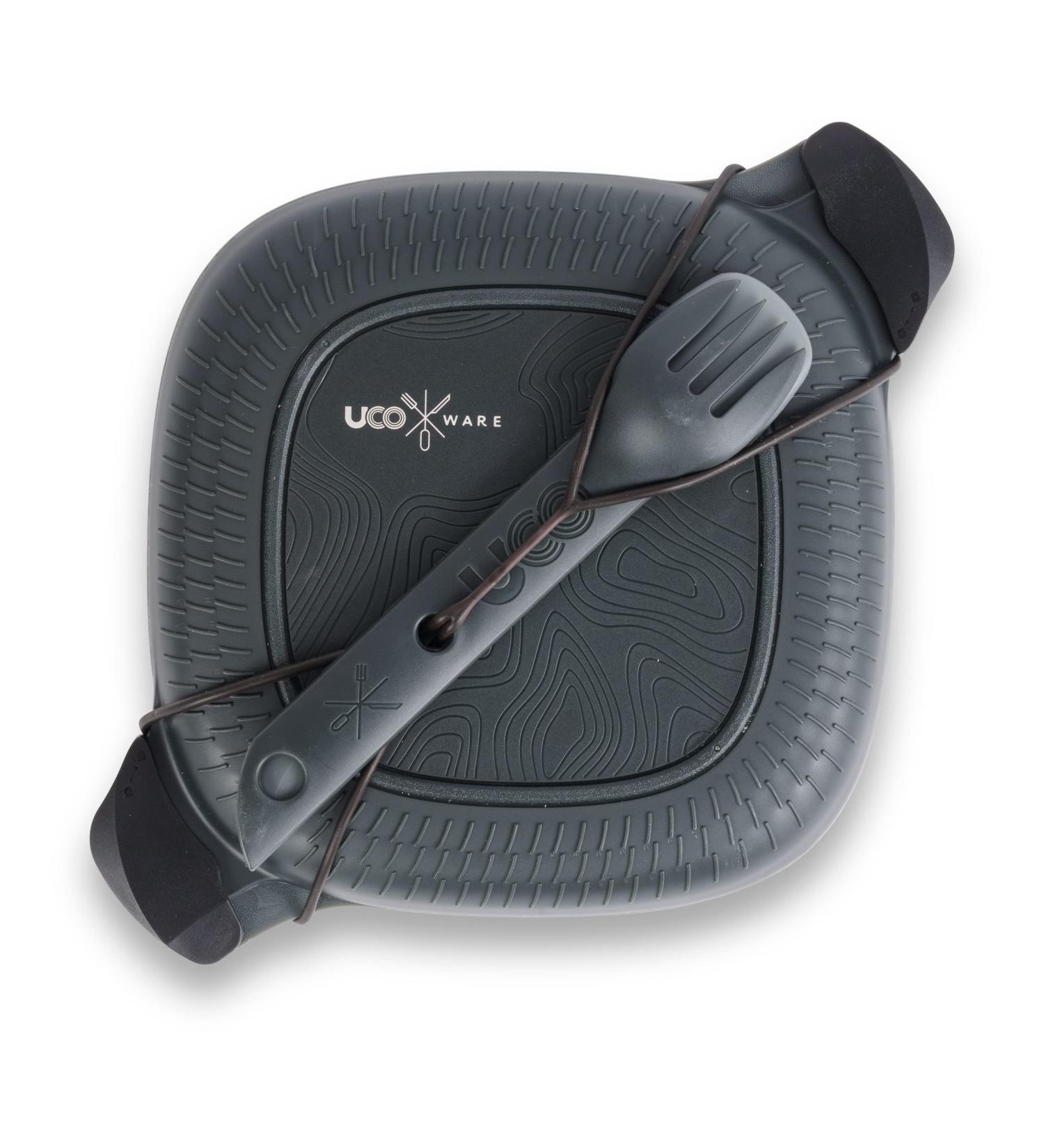UCO Recycled ECO 5-Piece Camping Mess Kit with Bowl & Plate Set + Switch Spork Utensil - Midnight - Buy Online on GoSupps.com