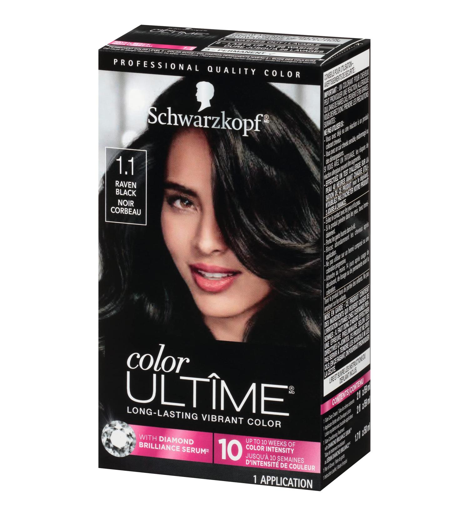 Schwarzkopf Color Ultime Raven Black Hair Color Cream - Buy Online on GoSupps.com