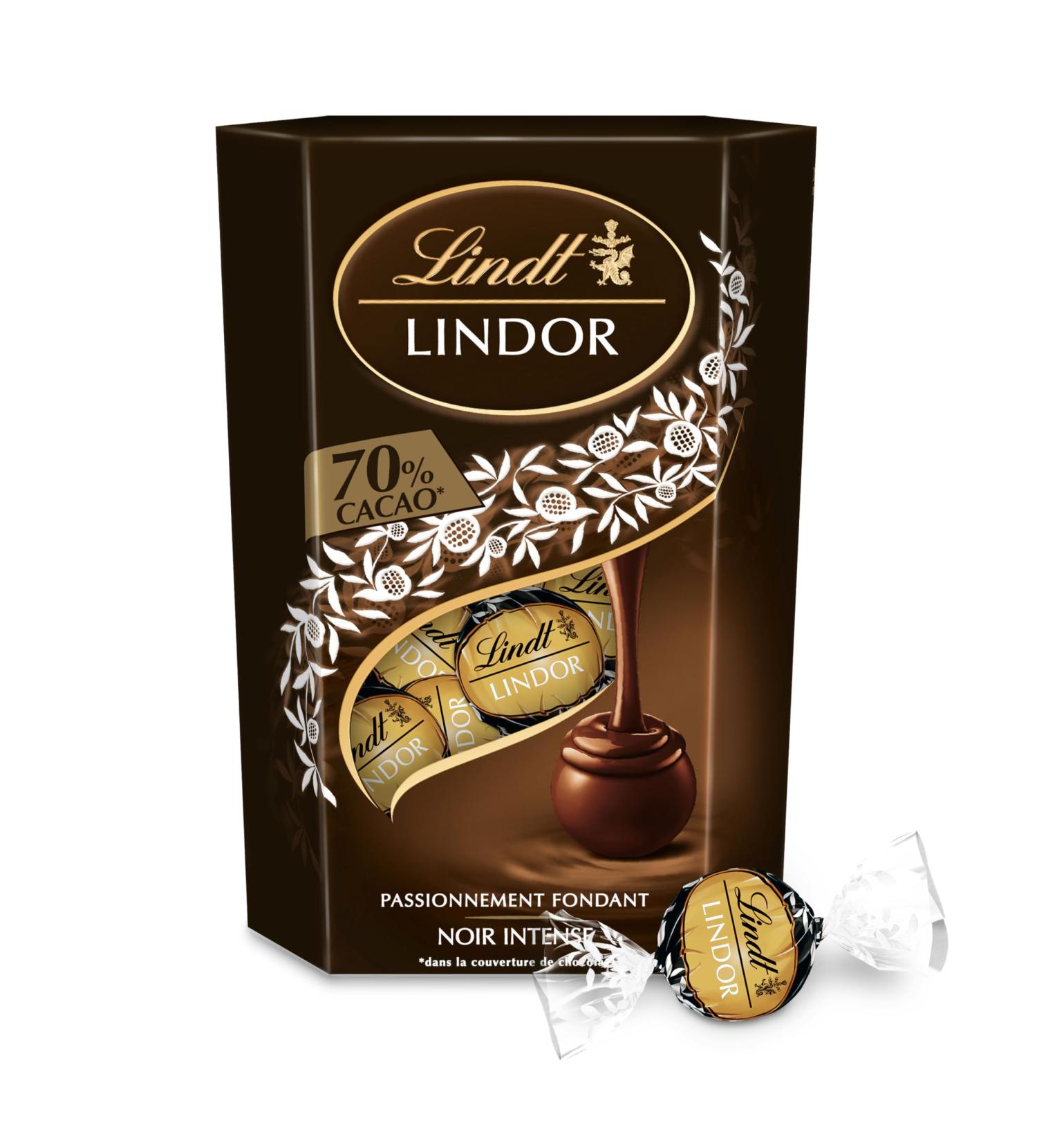 Lindt - LINDOR Cornet - Dark Chocolate 70% Cocoa - Heart Fondant 200g - Buy Online on GoSupps.com