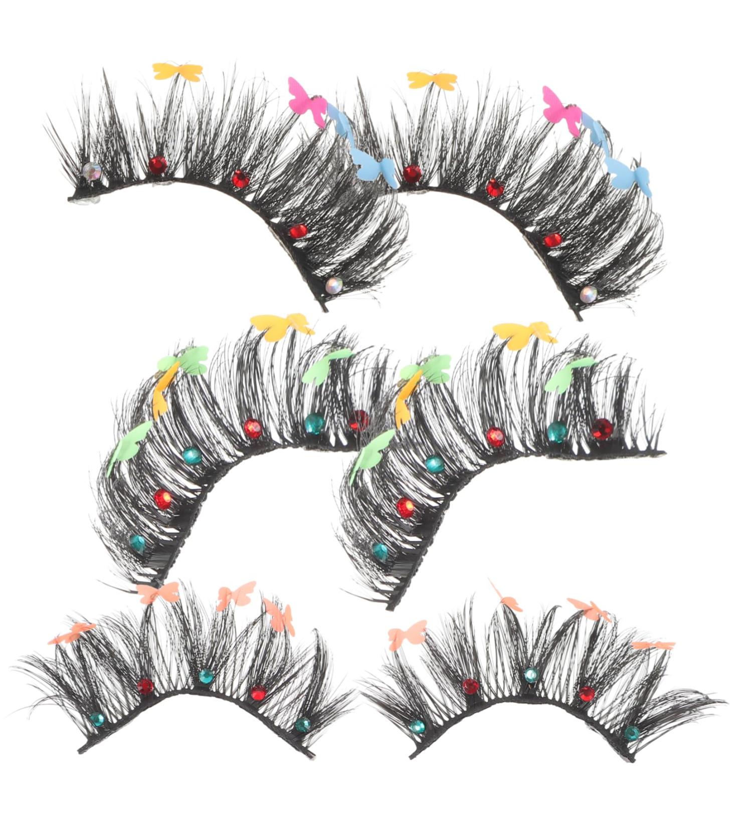 Abaodam 3 Pairs Decor False Lashes Fake Eyelashes Makeup Tools for Women Fake Lashes Natural Makeup Accessories Short False Eyelashes Wispy Eyelashes Chemical Fiber Halloween Cosmetics - Buy Online on GoSupps.com