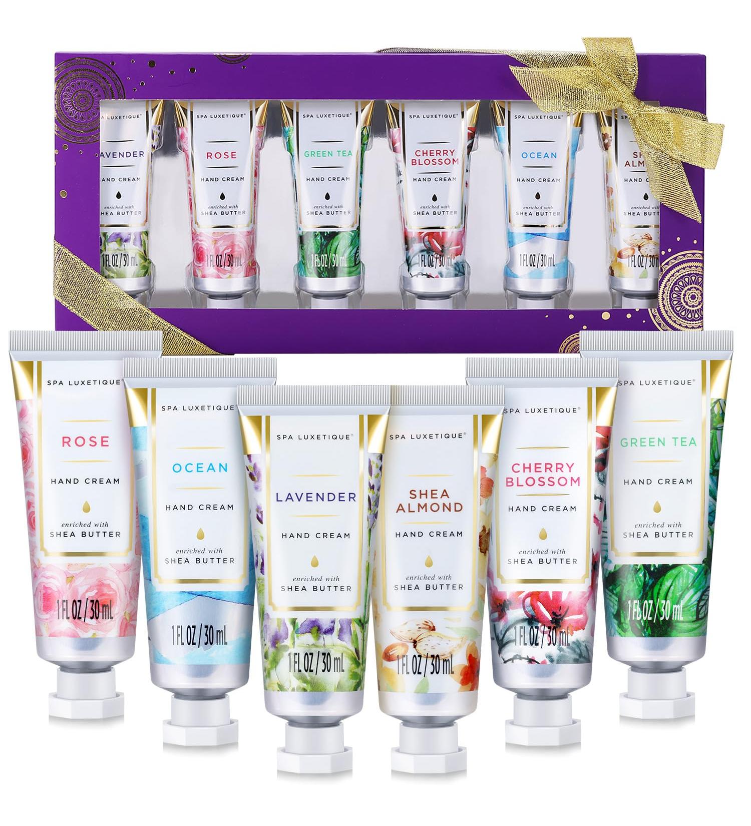 Hand Cream Gift Set for Women Spa Luxetique Shea Butter Cream Gifts 6 Travel Size (1oz each) Nourishing Hand lotion Set with Natural Aloe and Vitamin E Moisturizing & Hydrating for Dry Hands. Ideal Gift for Mother's Day Birthday Christmas Mom Gifts Cherry - Buy Online on GoSupps.com