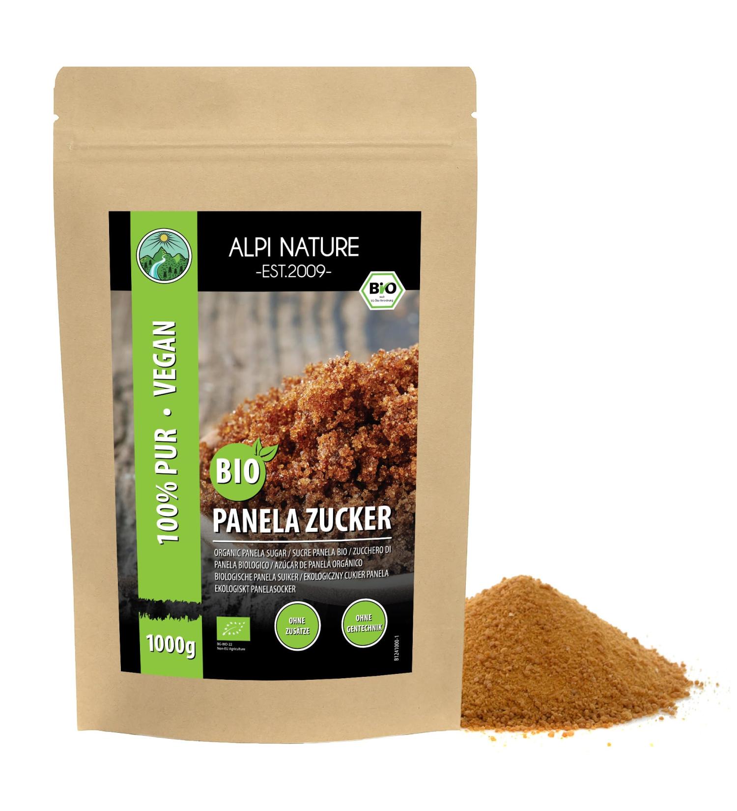 Organic Panela sugar (1kg 2.2lb) brown sugar raw and 100% natural whole cane sugar without additives - Buy Online on GoSupps.com
