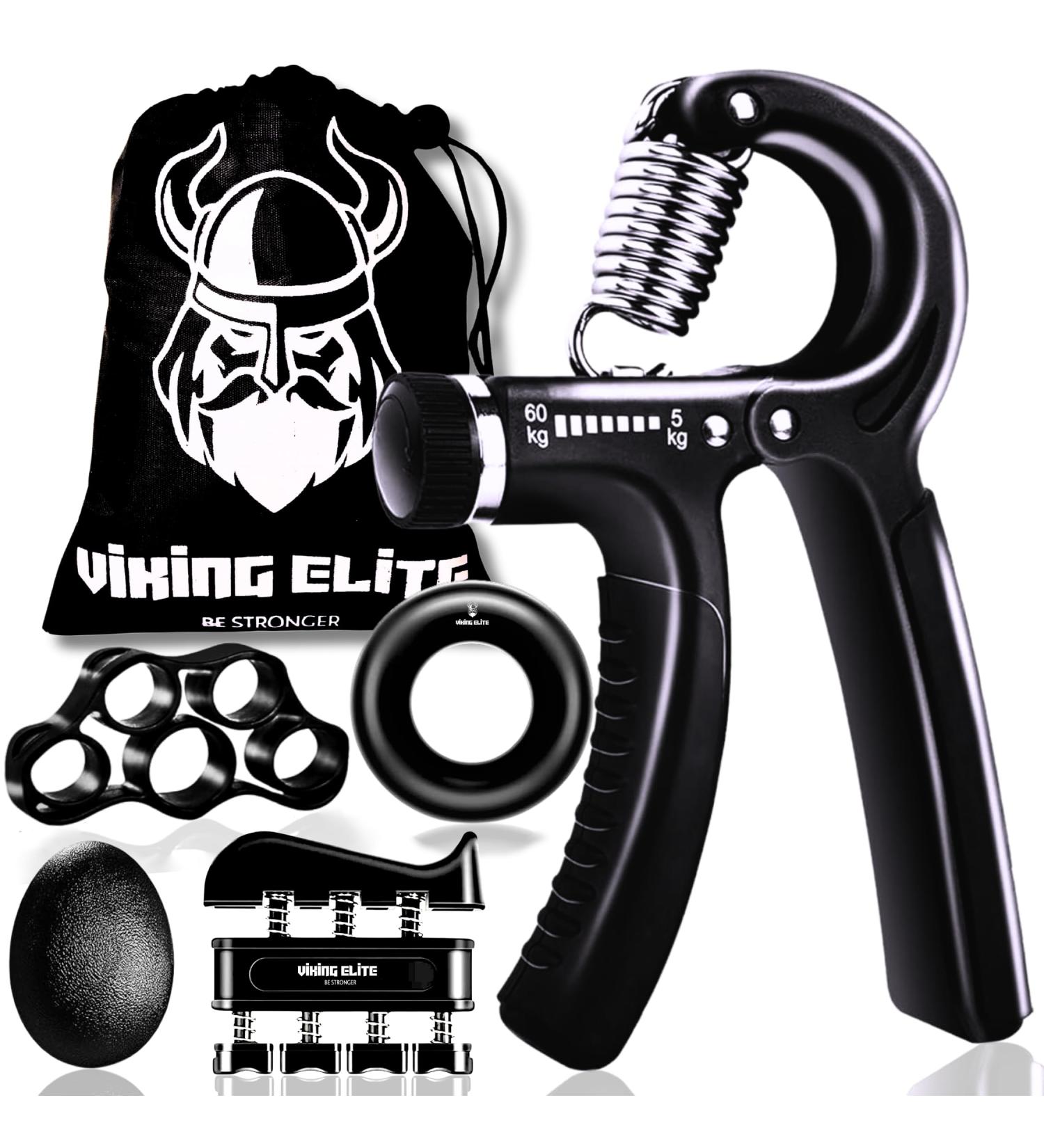 Viking Elite Hand Trainer - Adjustable Forearm & Wrist Trainer Set for Finger Strength Stress Relief & Grip Training - Buy Online on GoSupps.com