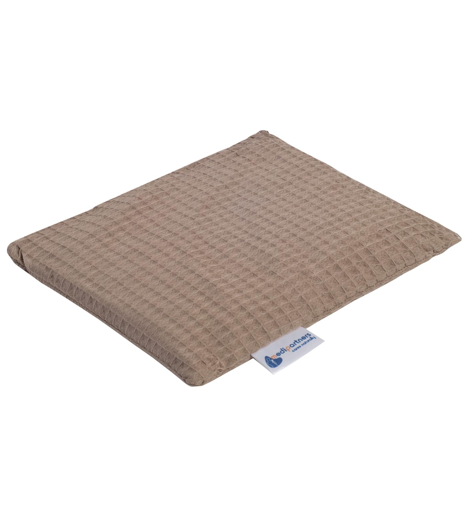 Medi partners cherry core pillow grain pillow large heat pillow 500g rectangle 20x25cm KO nature 100% cotton heat + cold therapy massage therapy (beige) beige waffle