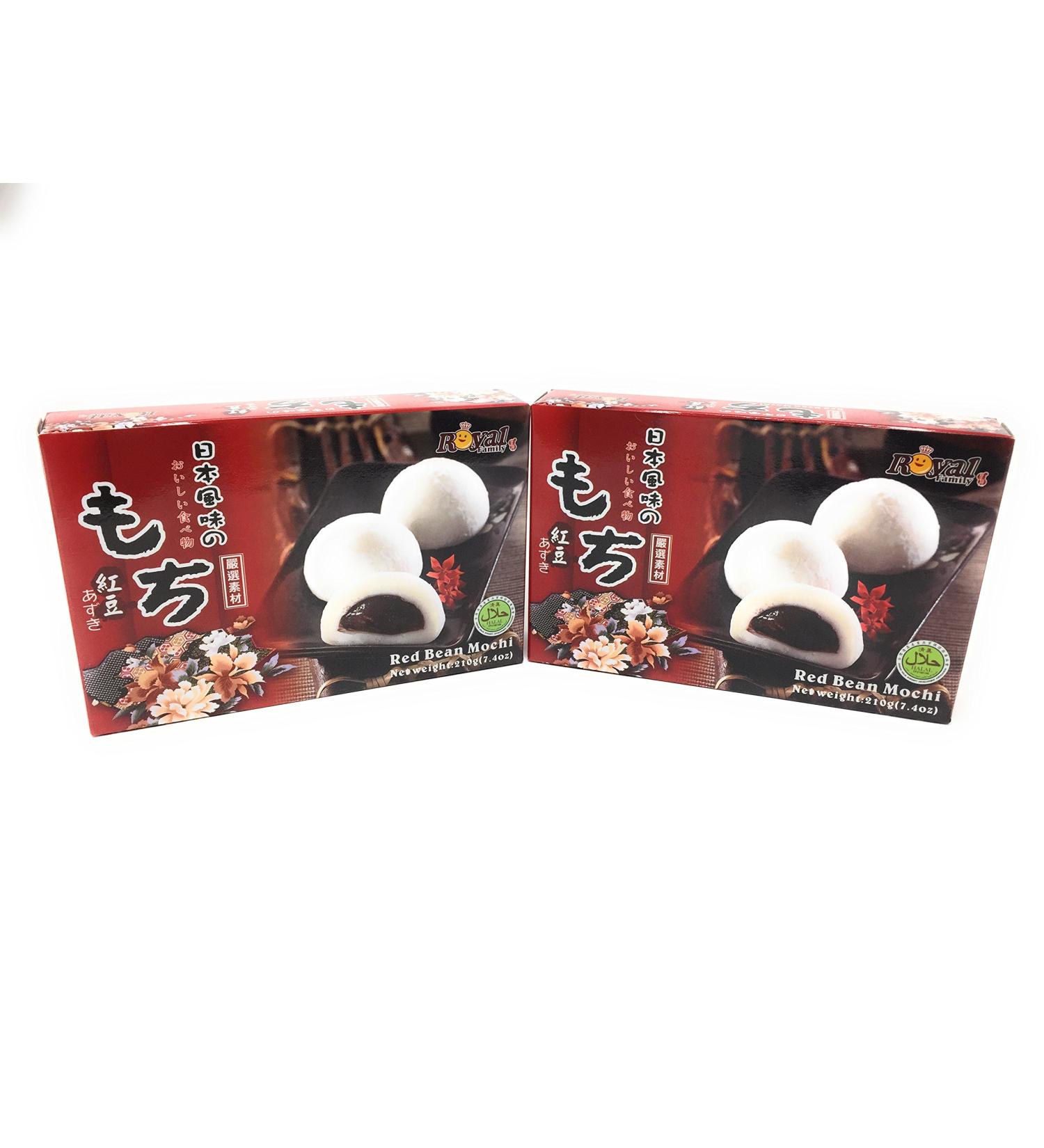 Japanese Mochi Daifuku (Red Bean) - 2 Pack, 7.4oz - Royal Treats for Families - Buy Online on GoSupps.com