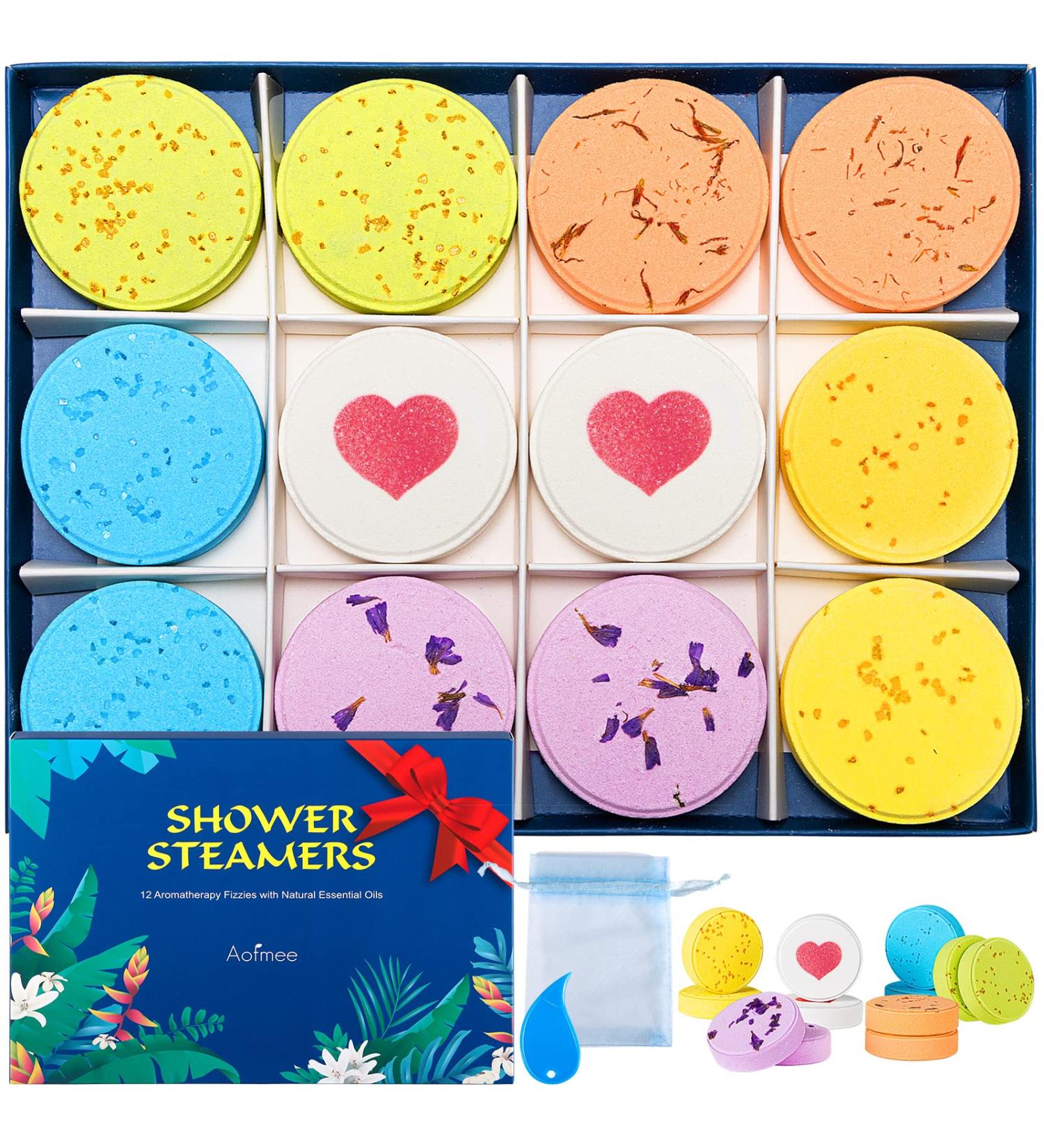Aofmee 12 PCS Shower Steamers - Aromatherapy Relaxation Gifts for Mom, Wife - Perfect for Christmas, Birthday, Valentines - Shower Bombs for Women - Buy Online on GoSupps.com