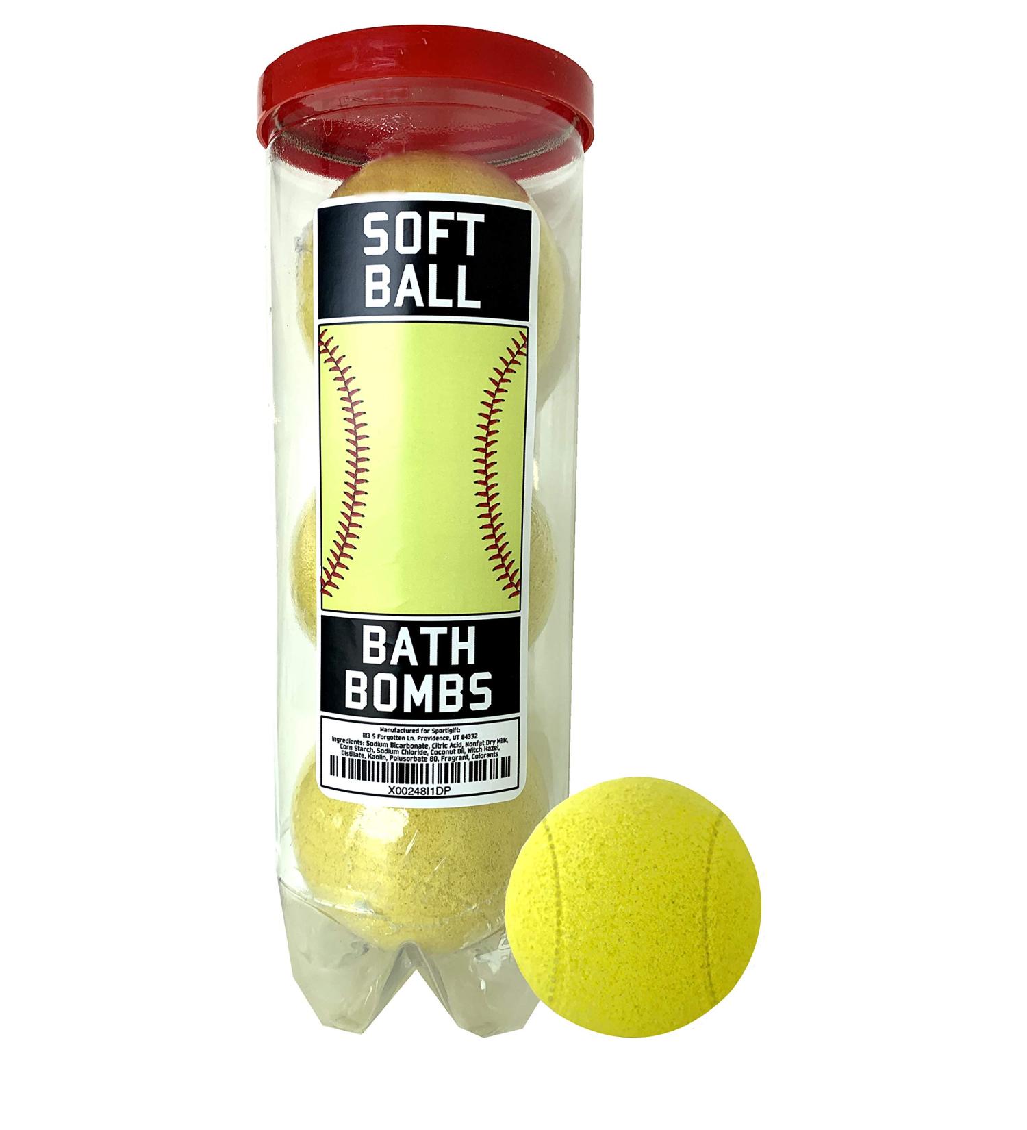 Softball Bath Bombs - 3 Pack - Softball Gifts for Girls Girls Softball Softball Accessories for Players Women Girls Coaches Teams High School Softball Teams