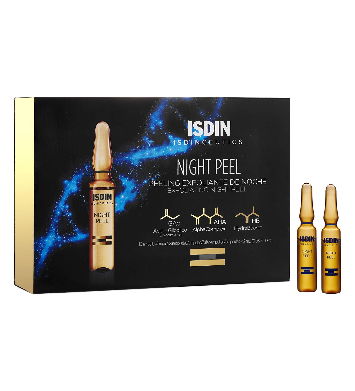 Isdin ceutics Night Peel | Exfoliating Facial Night Peel Promoting Cell Turnover | Single Dose 30 X 2ml 30 Ampullen - Buy Online on GoSupps.com
