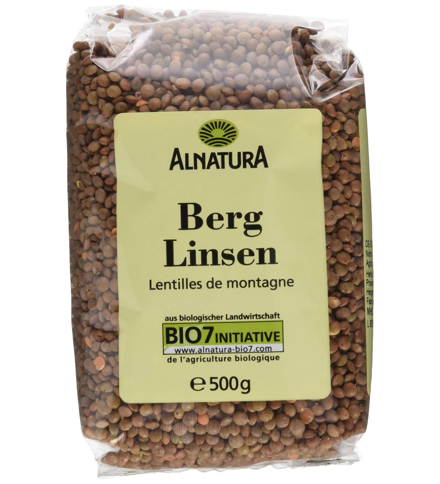 Alnatura Organic Mountain Lentils - Pack of 6 (6 x 500g) - Buy Online for International Shipping - Buy Online on GoSupps.com