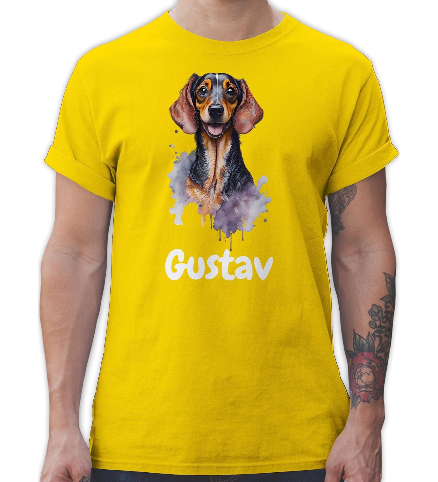 Personalized Dachshund T-Shirt for Dog Owners | Custom Name Gift by Shirtracer - Available in Yellow 3XL Large Sizes - Buy Online on GoSupps.com