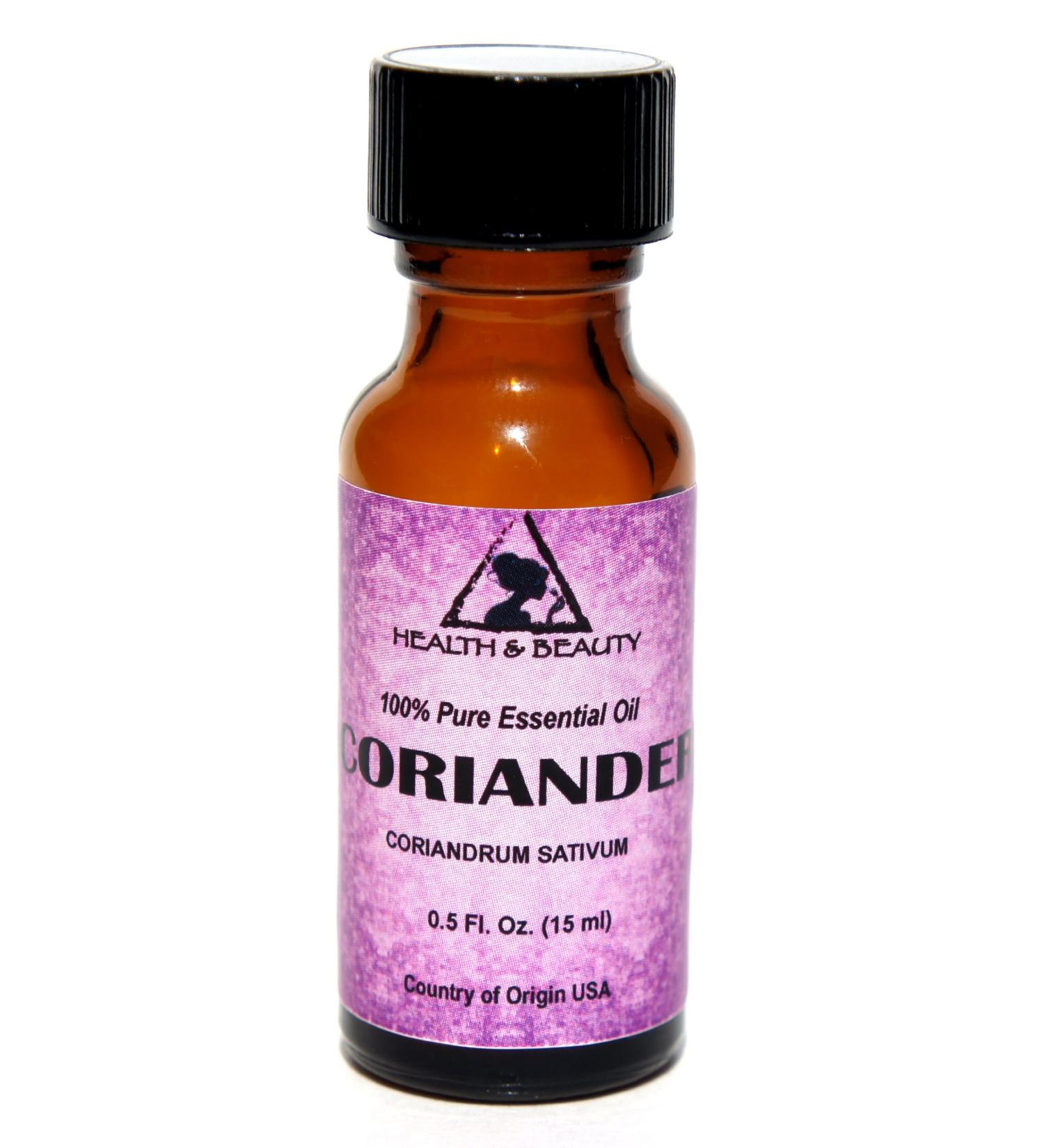 Coriander Essential Oil Aromatherapy 100% Pure Natural 0.5 oz 15 ml - Buy Online on GoSupps.com