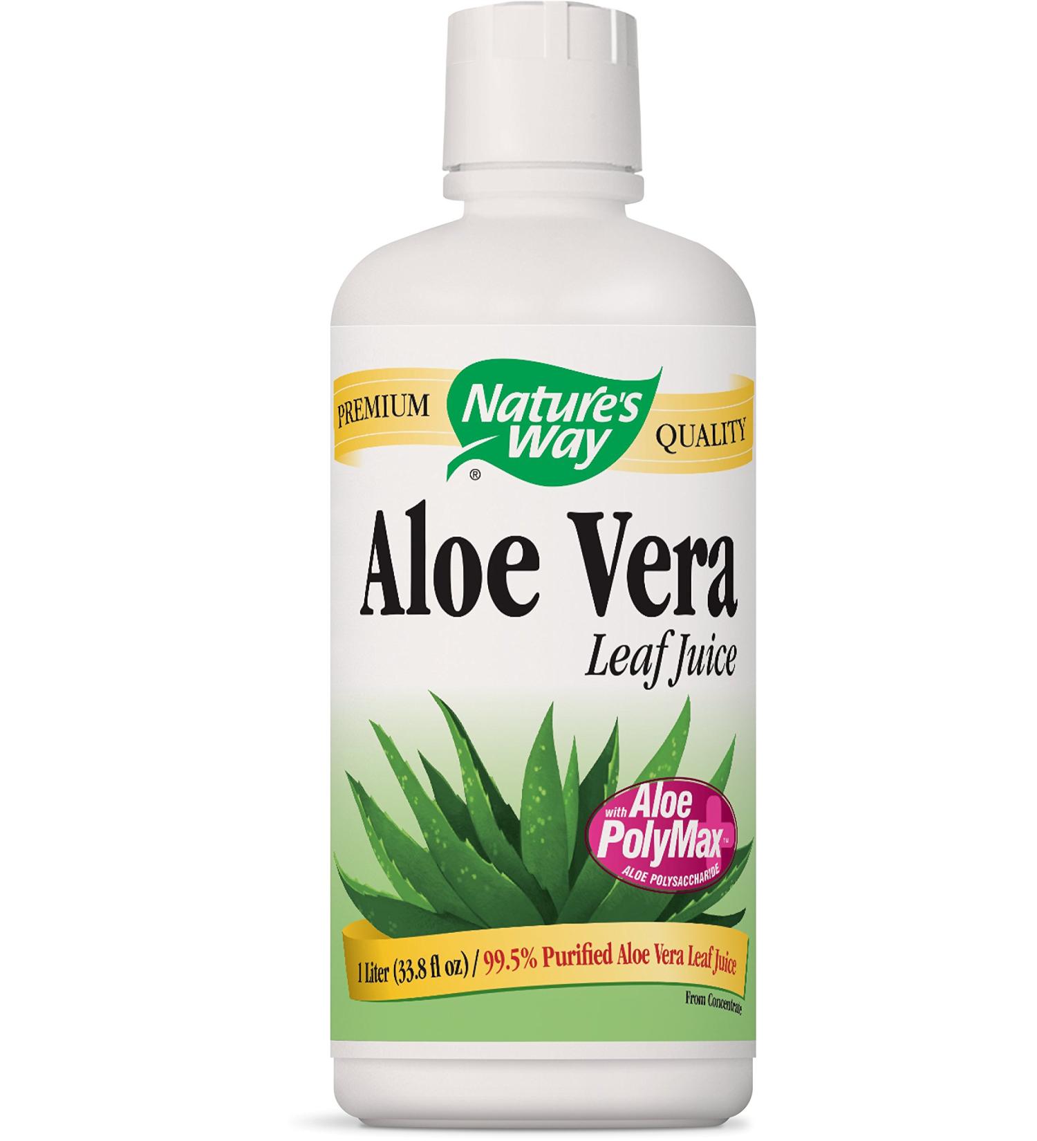 Nature's Way Aloe Vera Whole Leaf Juice 1 Liter (Pack of 2)
