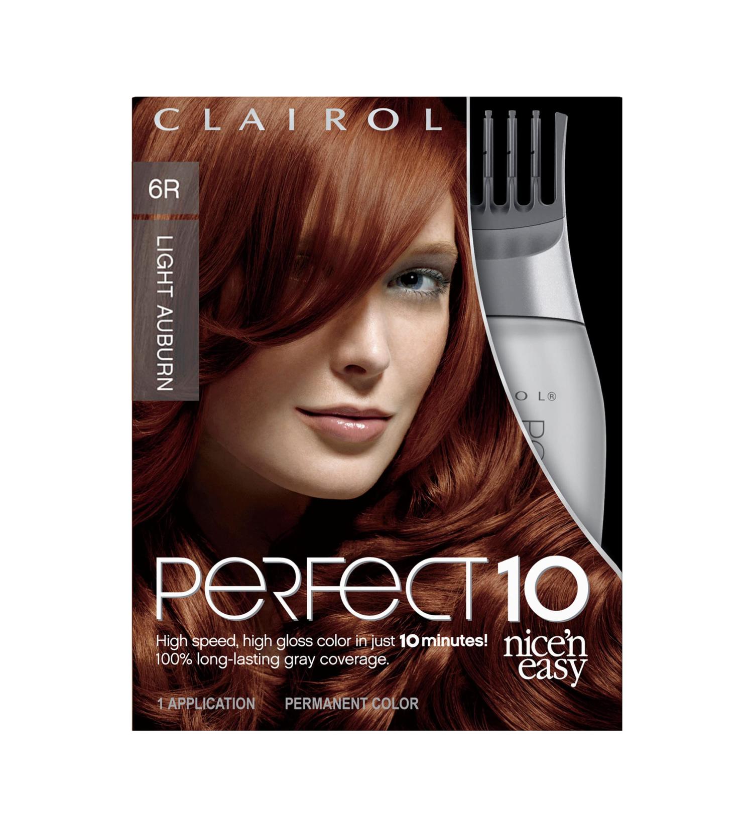 Clairol Nice'n Easy Perfect 10 6R Light Auburn Hair Dye - 1 Pack - Buy Online on GoSupps.com
